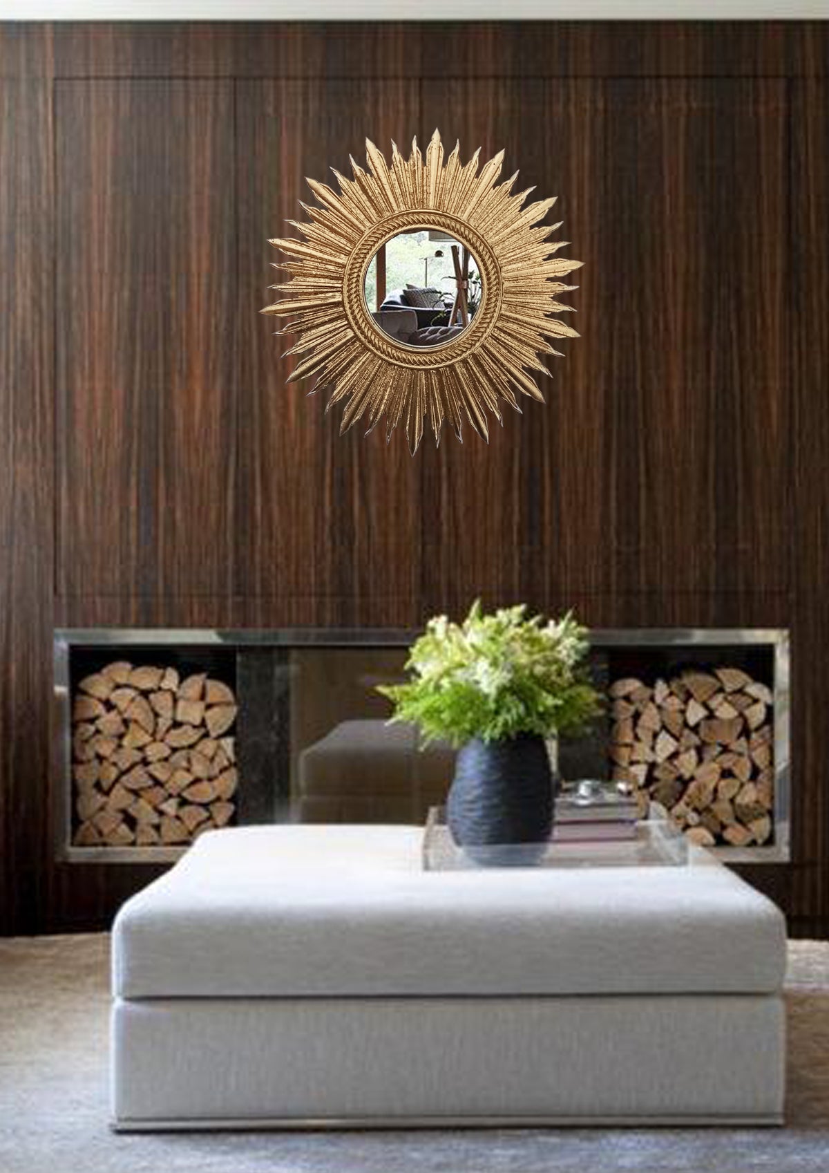 Gold Leaf Sunburst Mirror – Handmade Celestial Wall Décor