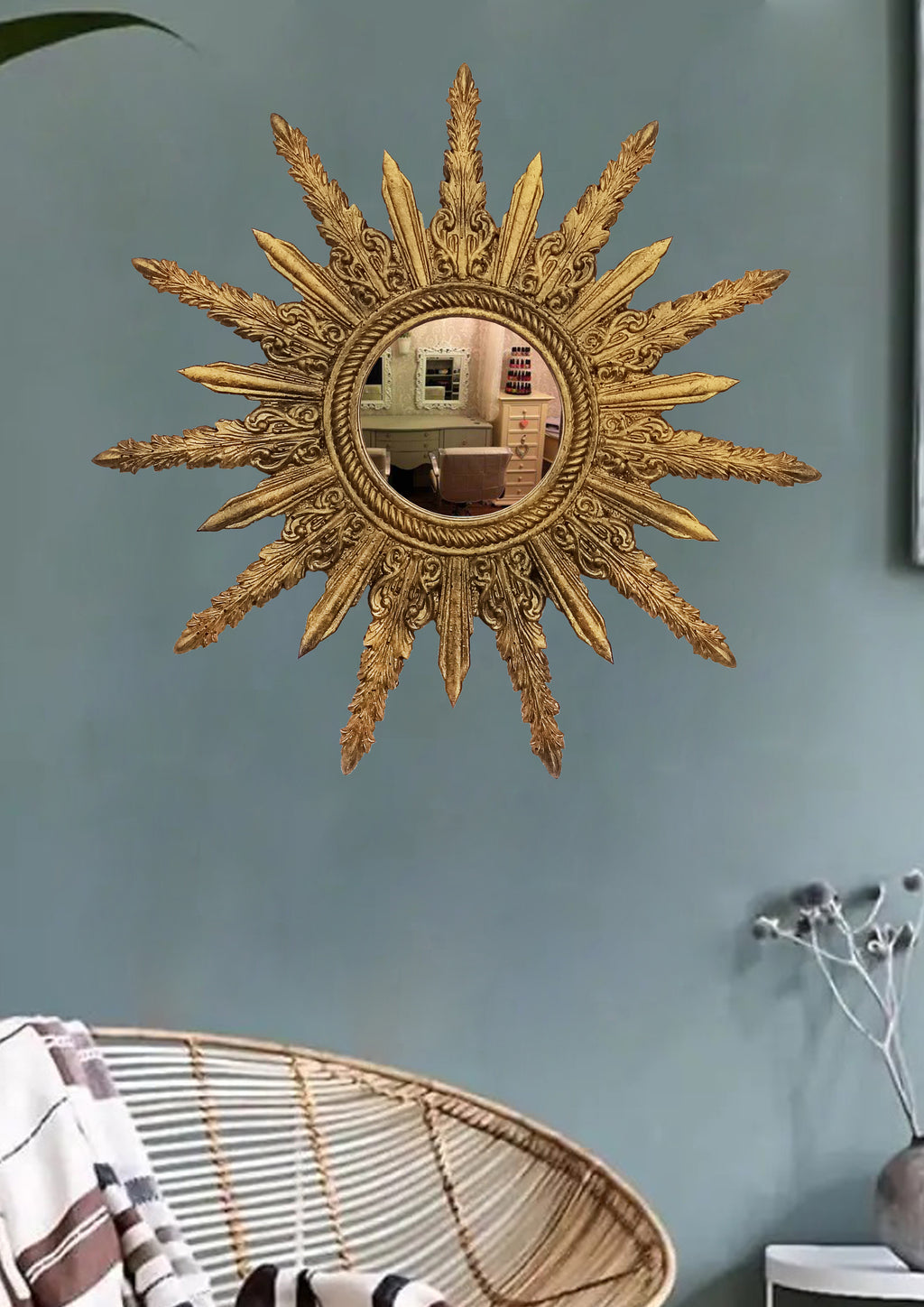 Sunburst Mirror – Antique Bronze