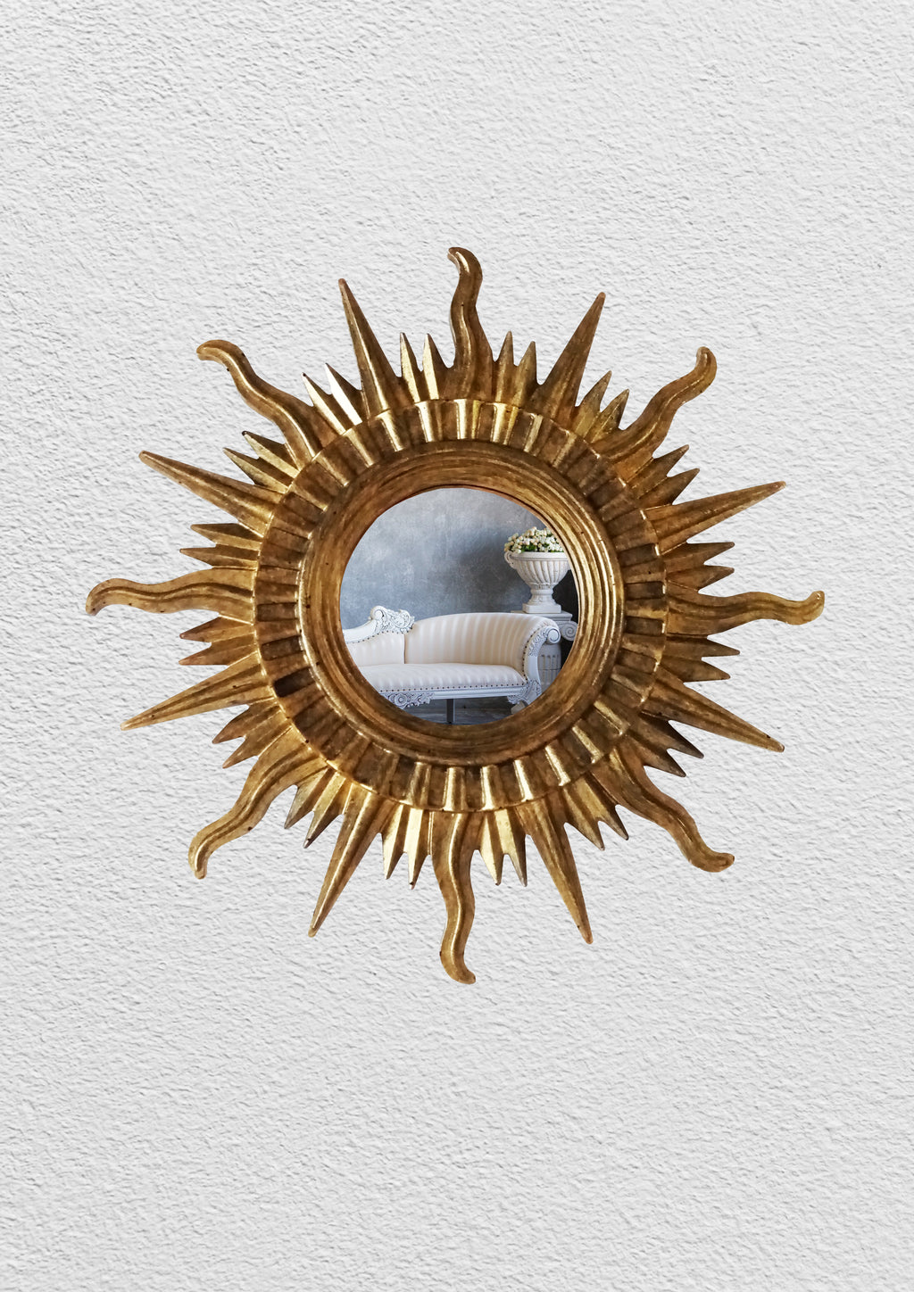 Sun Wall Mirror – Handmade Bronze