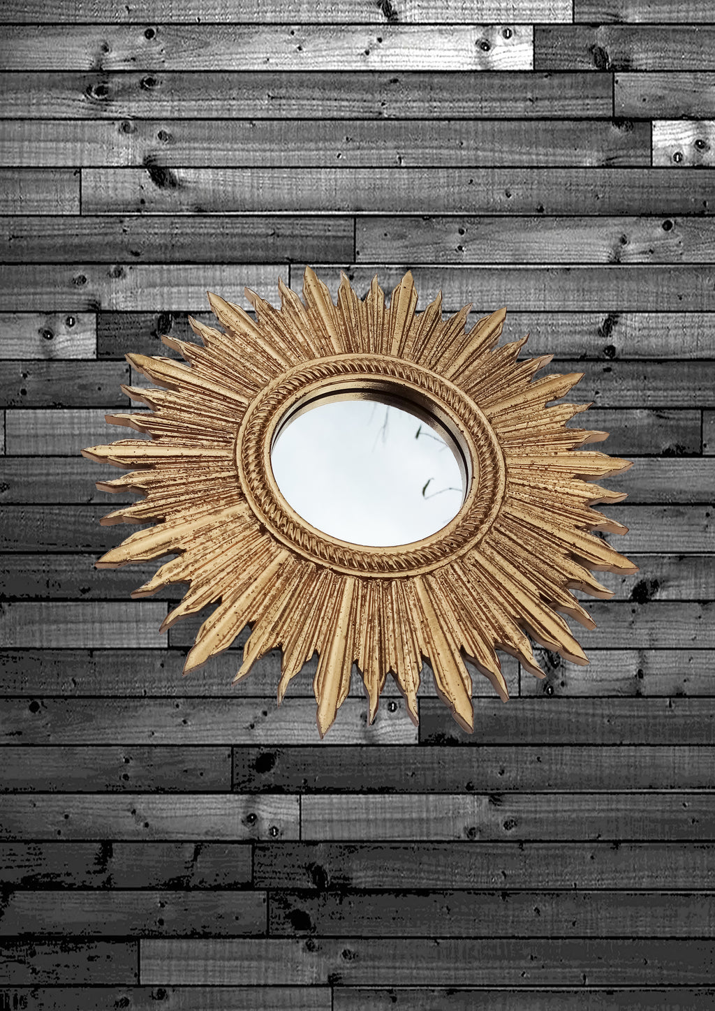 Gold Leaf Sunburst Mirror – Handmade Celestial Wall Décor