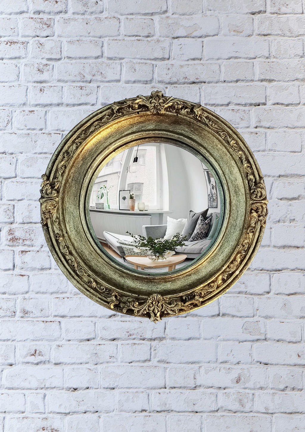 Witch's Eye Convex Mirror – Aged Brass