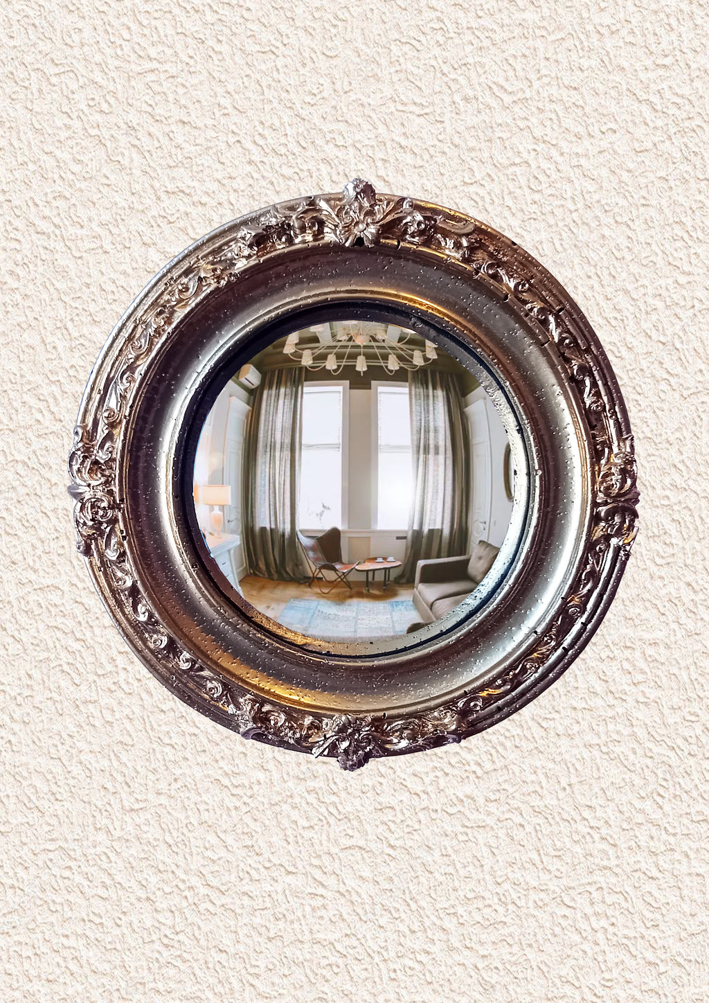 Golden Witch's Eye Convex Mirror — Mystical Gothic Wall Decor