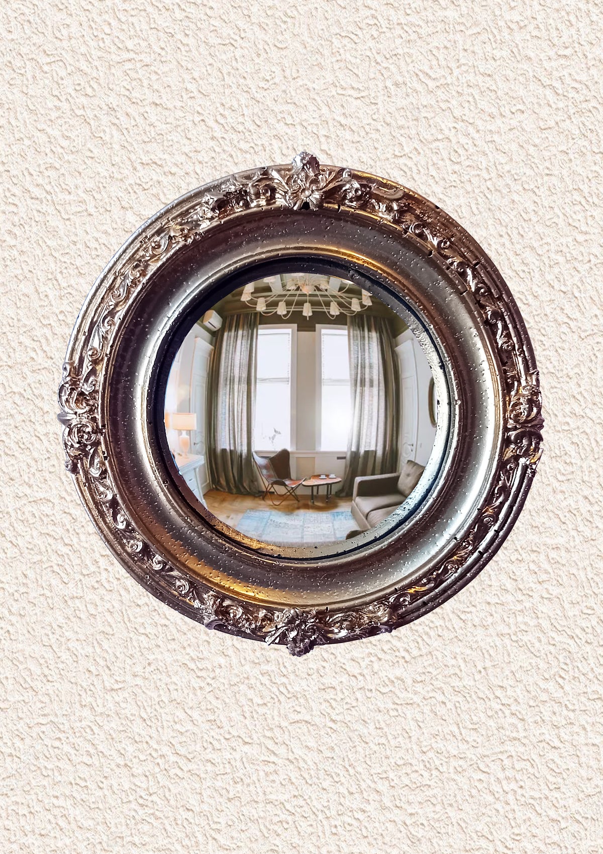 Golden Witch's Eye Convex Mirror — Mystical Gothic Wall Decor