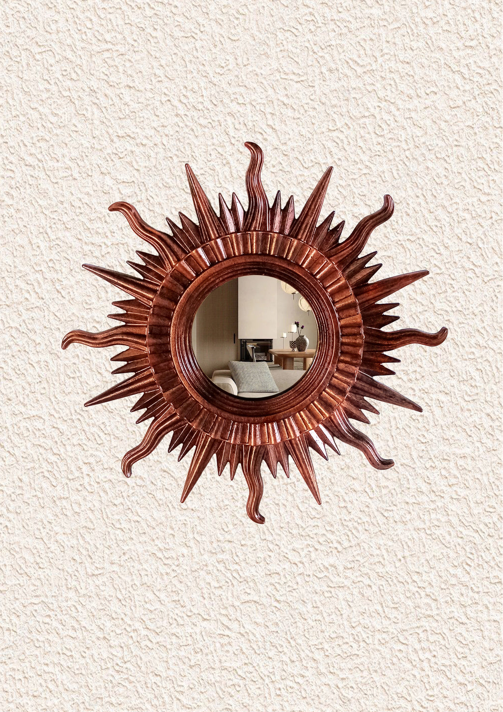 Sun Wall Mirror – Copper Bronze