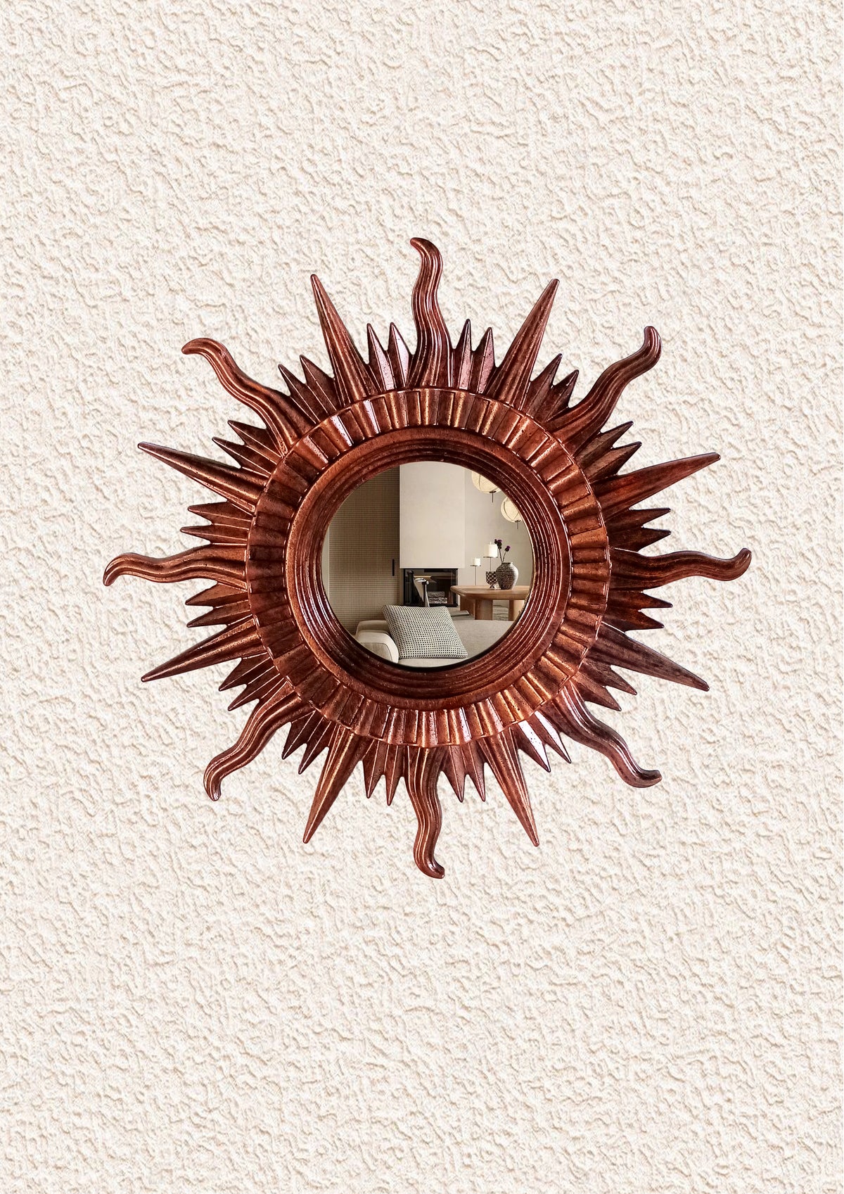 Sun Wall Mirror – Copper Bronze