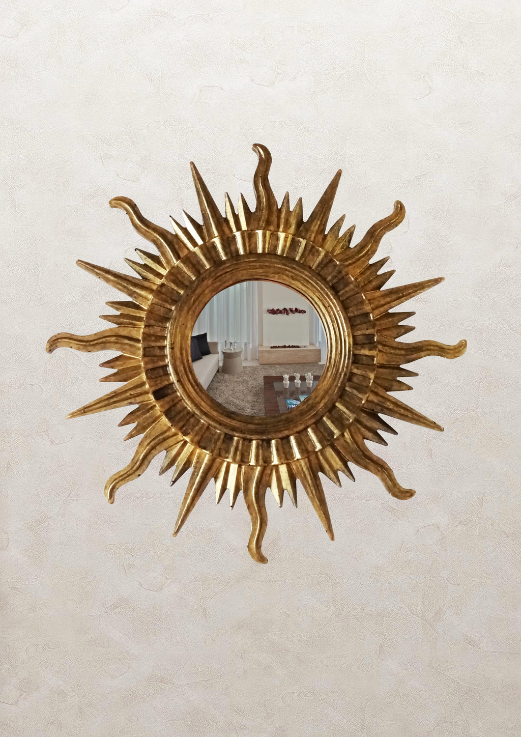 Sun Wall Mirror – Handmade Bronze