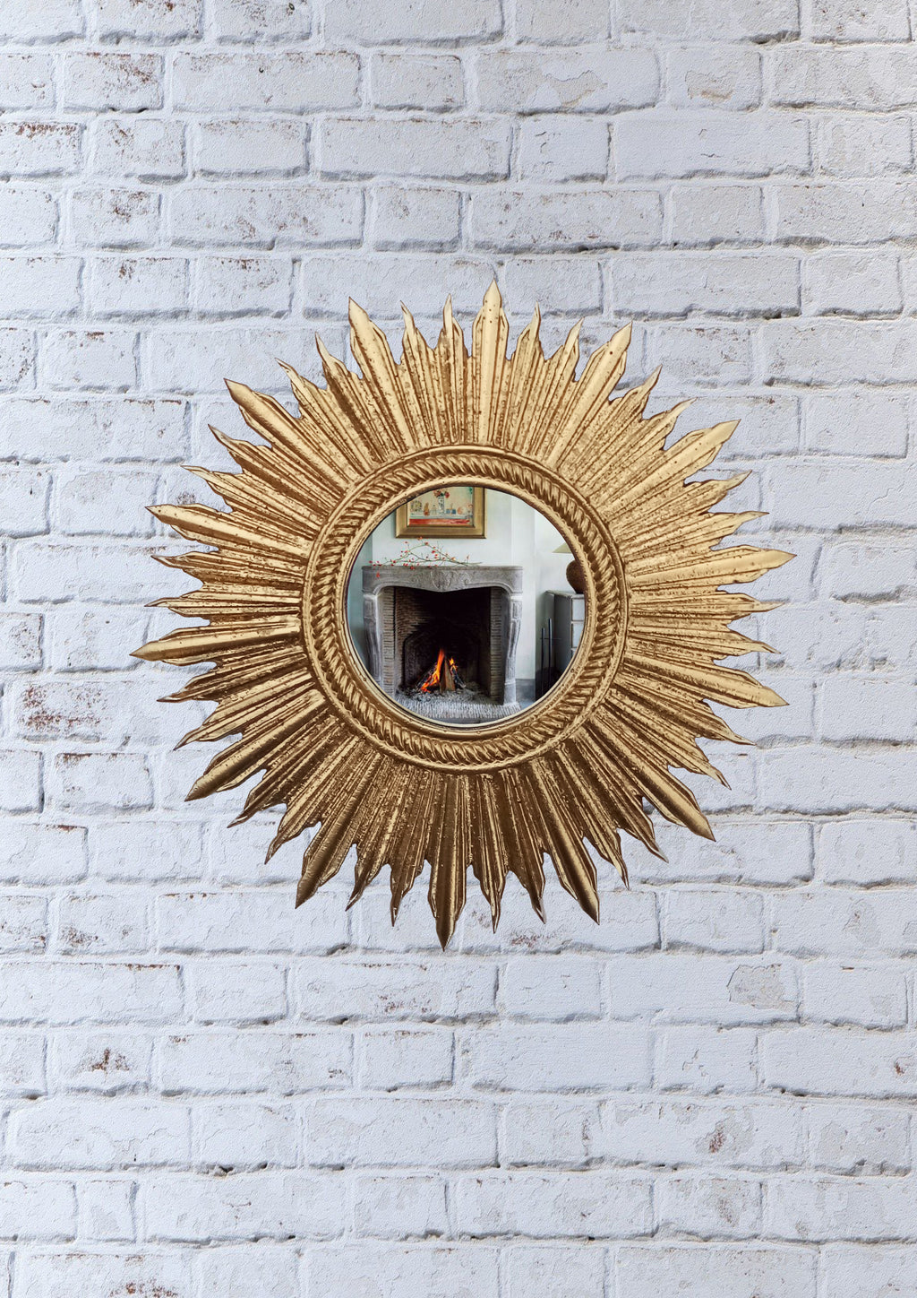 Gold Leaf Sunburst Mirror – Handmade Celestial Wall Décor