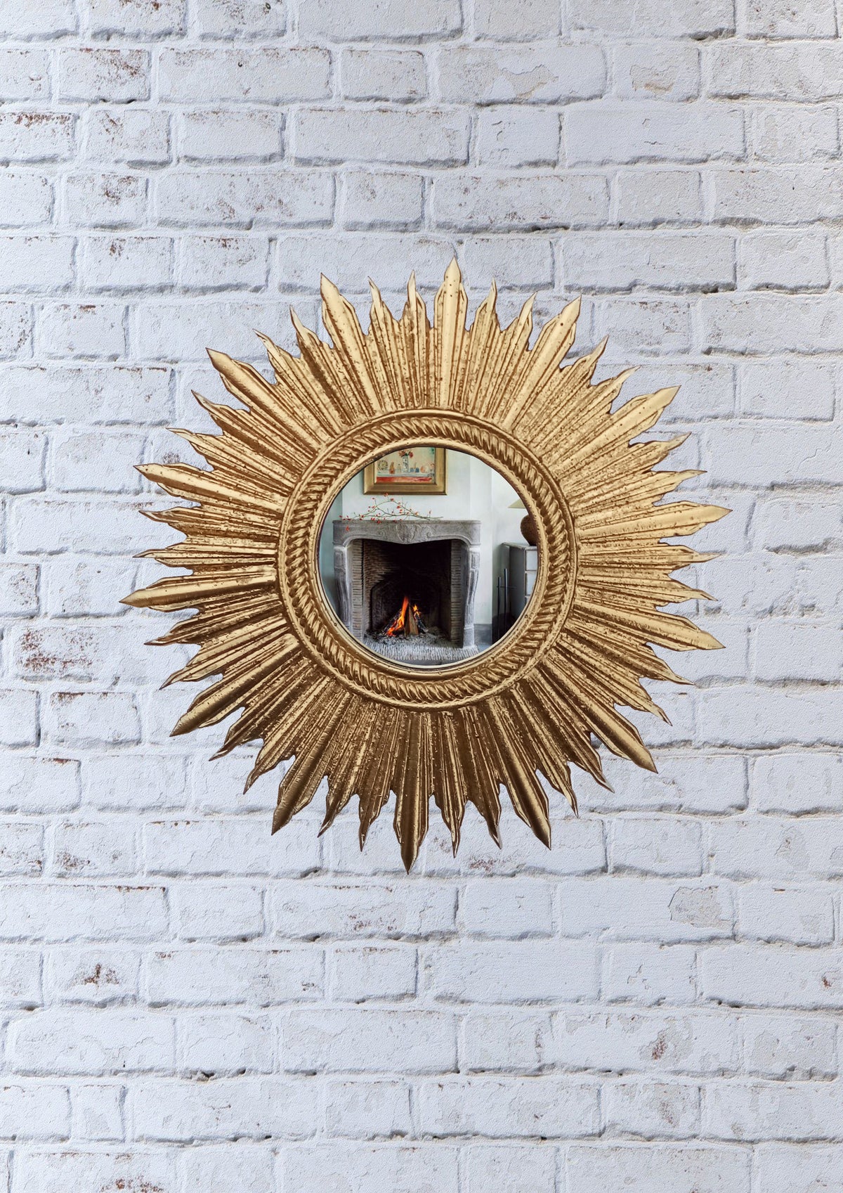 Gold Leaf Sunburst Mirror – Handmade Celestial Wall Décor
