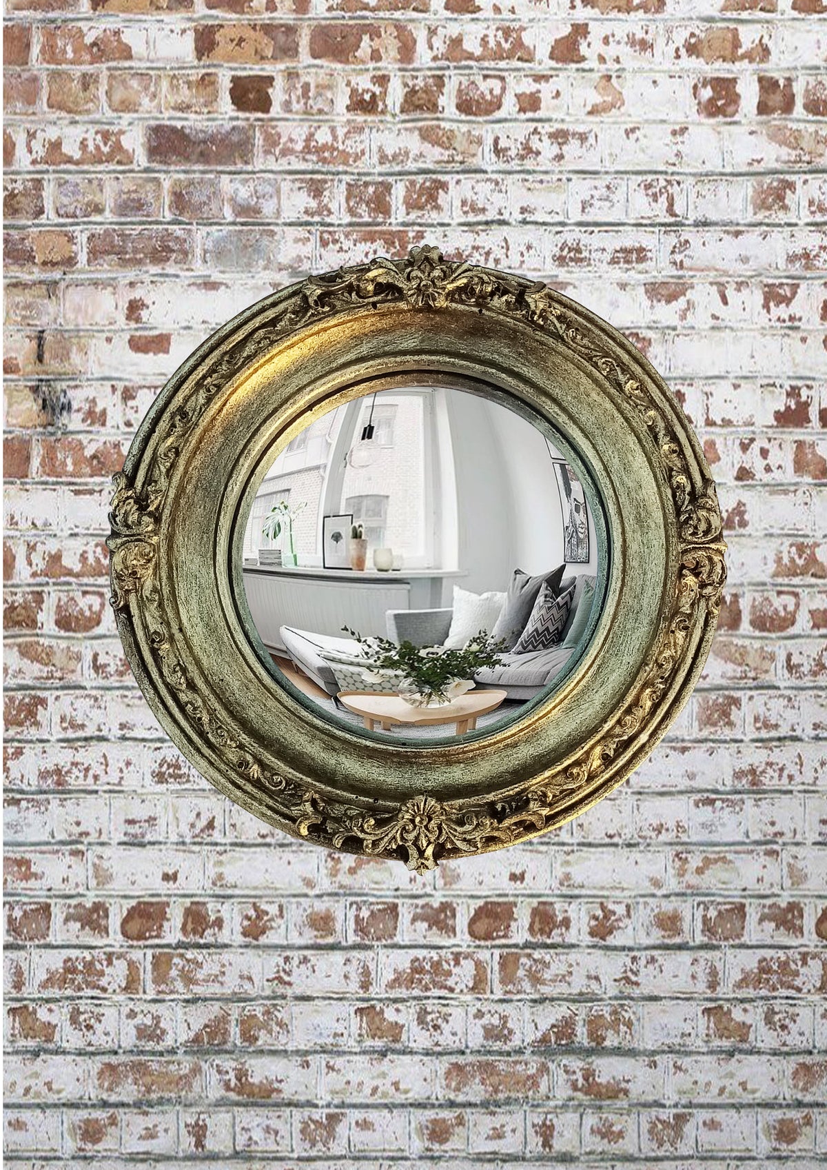Witch's Eye Convex Mirror – Aged Brass