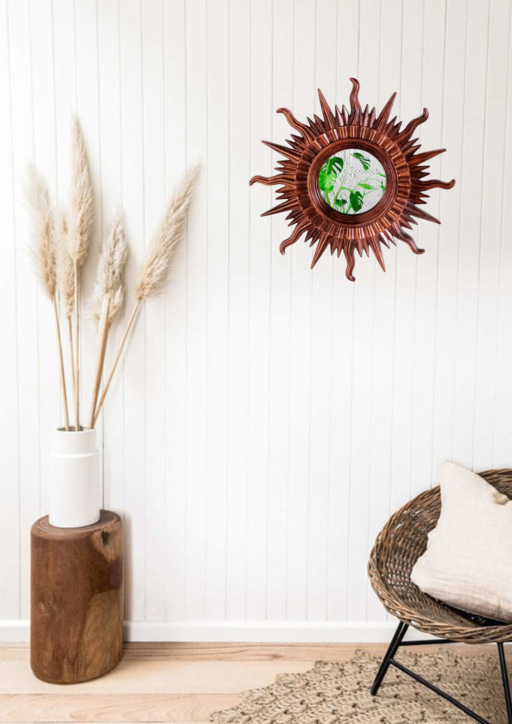 Sun Wall Mirror – Copper Bronze