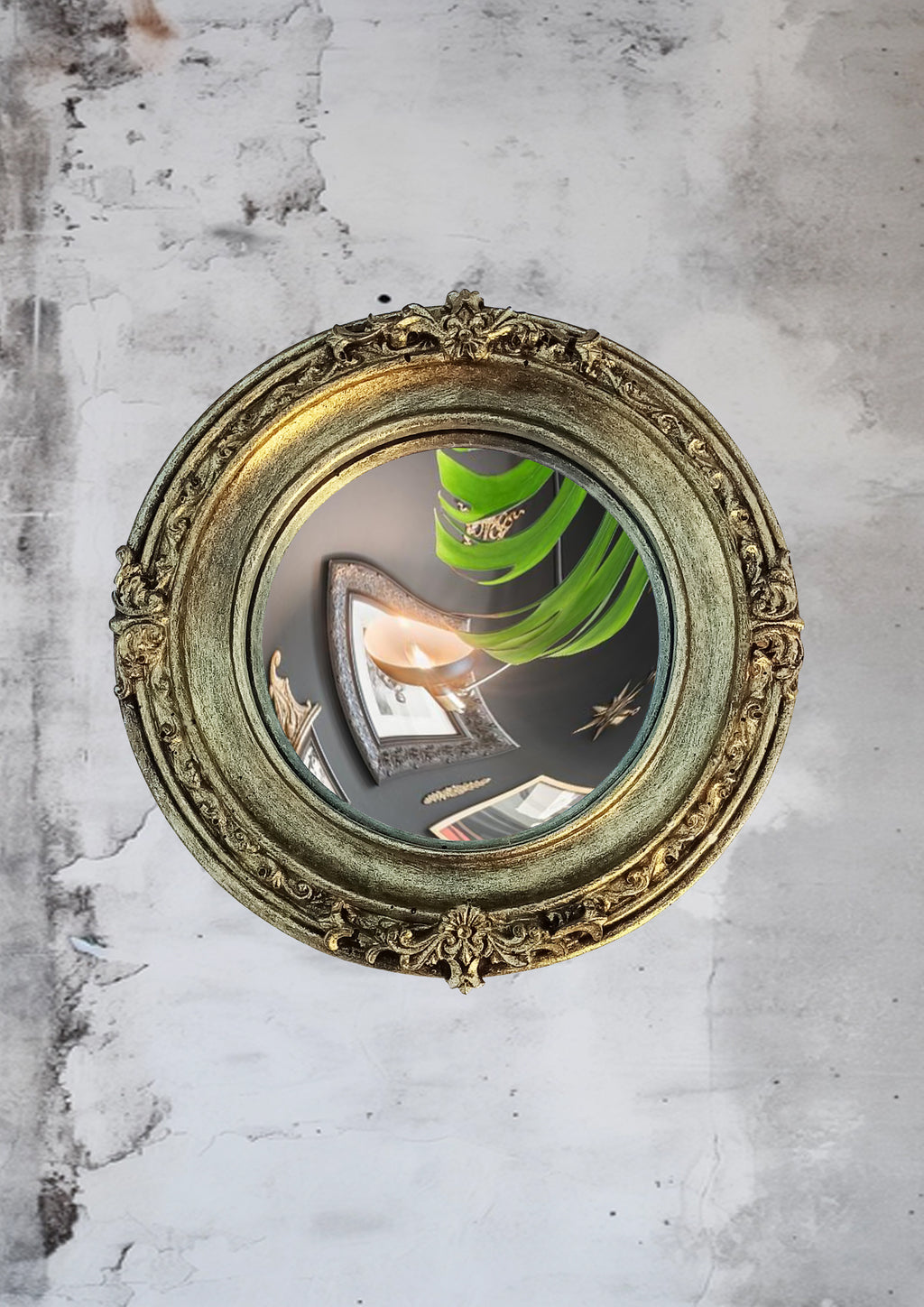 Witch's Eye Convex Mirror – Aged Brass