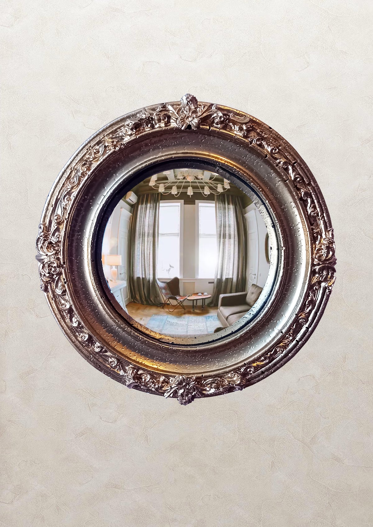 Golden Witch's Eye Convex Mirror — Mystical Gothic Wall Decor
