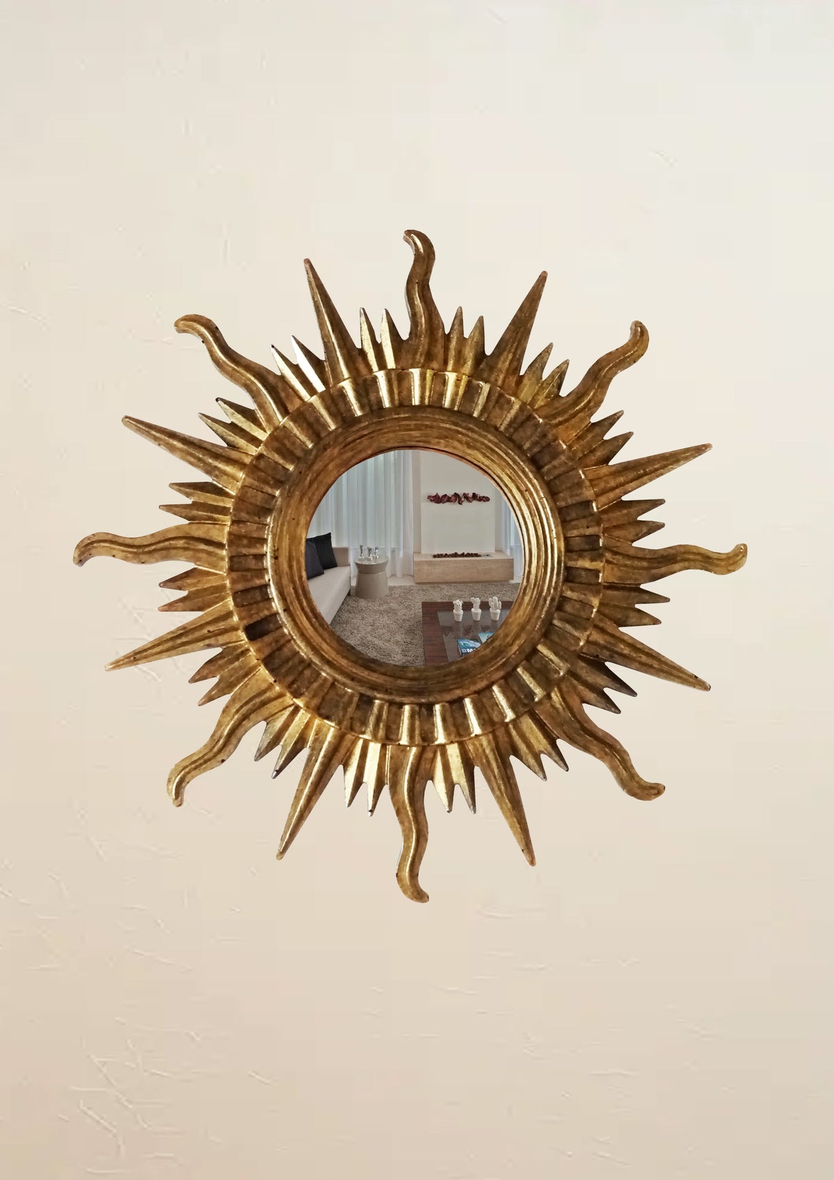 Sun Wall Mirror – Handmade Bronze