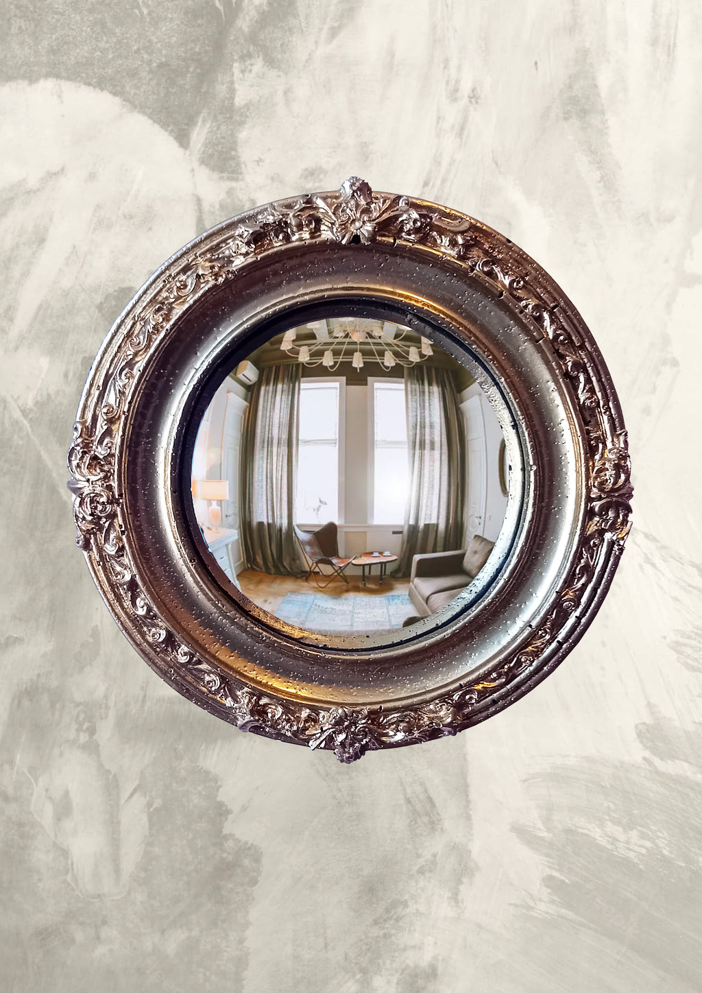 Golden Witch's Eye Convex Mirror — Mystical Gothic Wall Decor