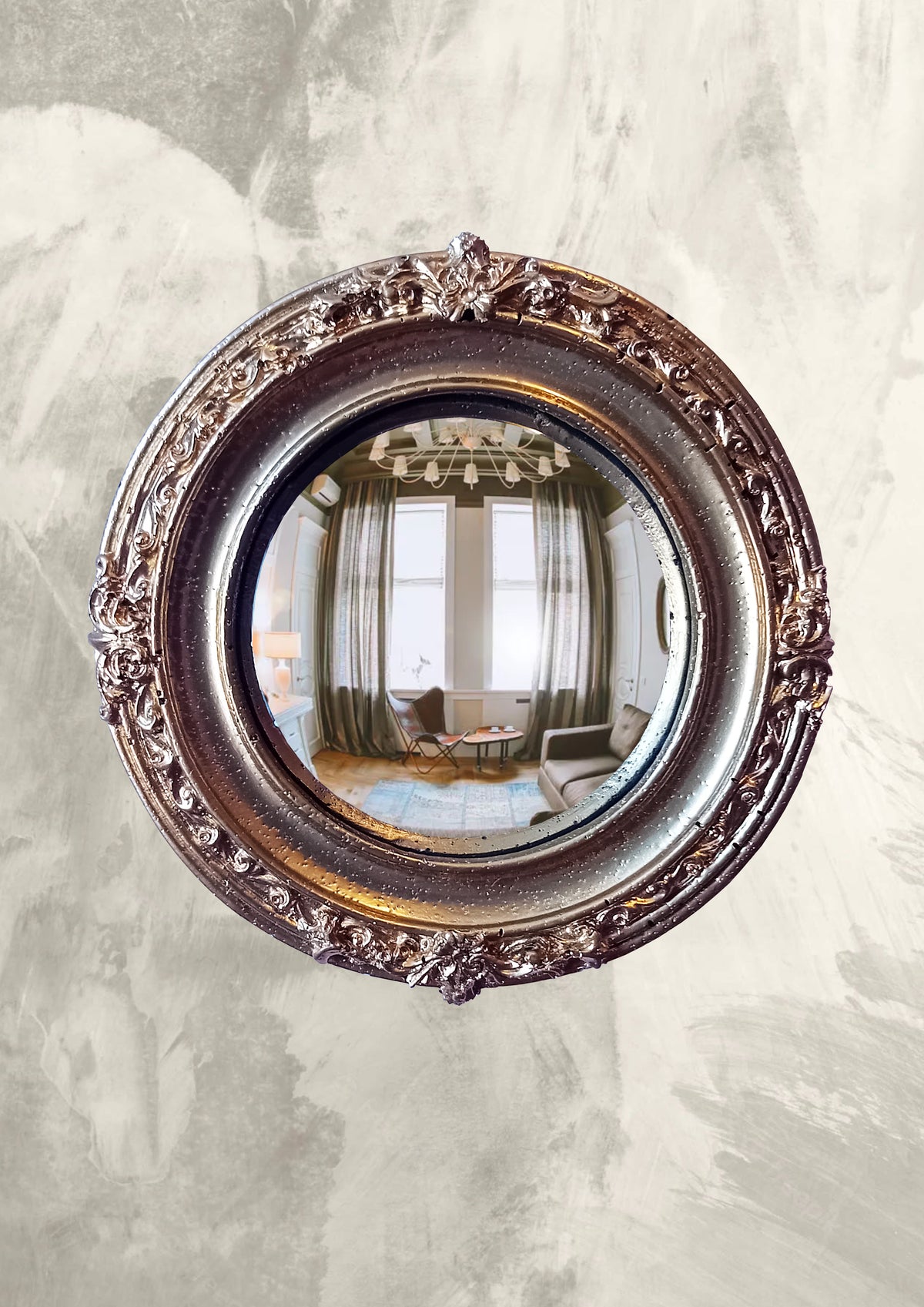 Golden Witch's Eye Convex Mirror — Mystical Gothic Wall Decor