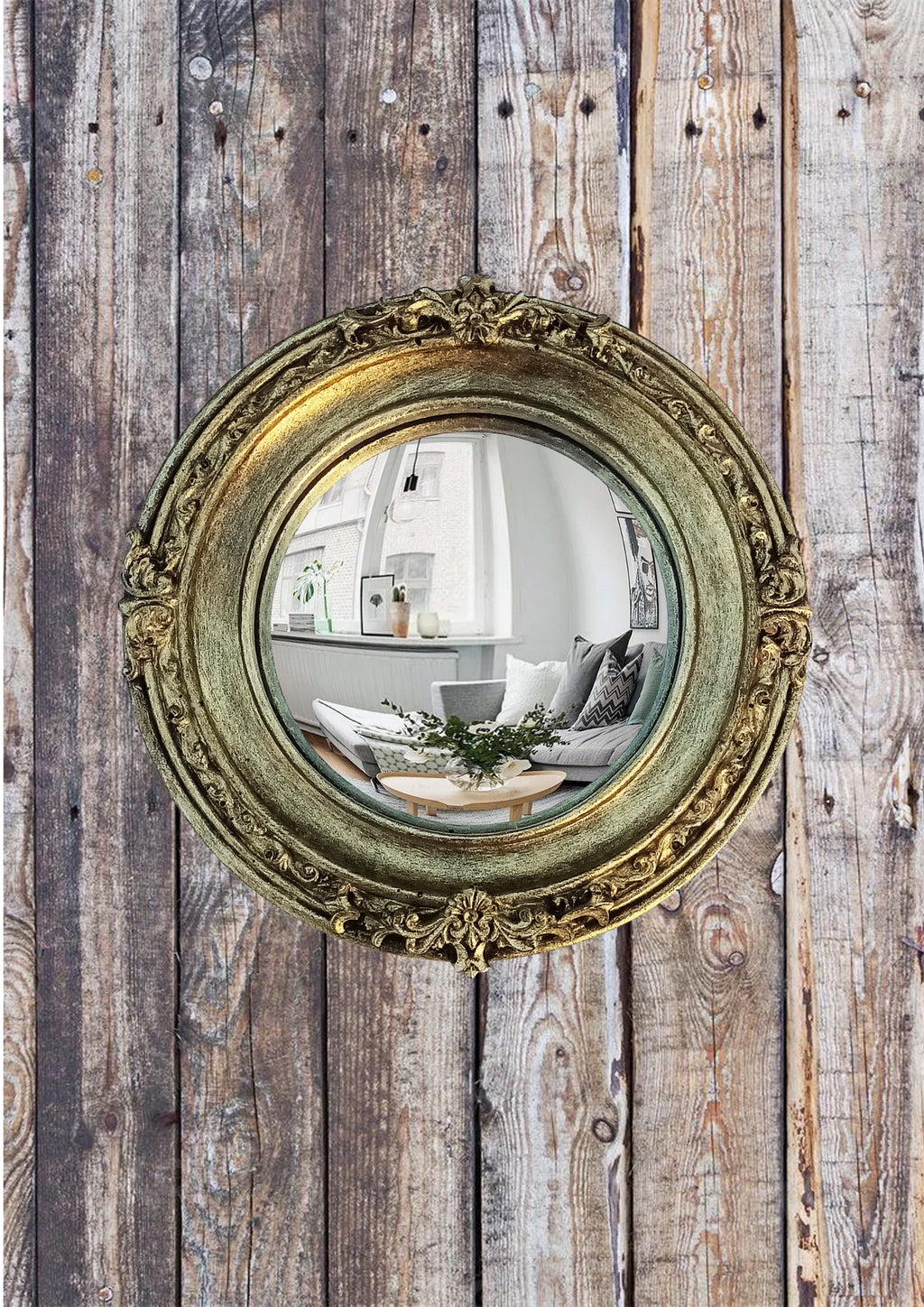 Witch's Eye Convex Mirror – Aged Brass