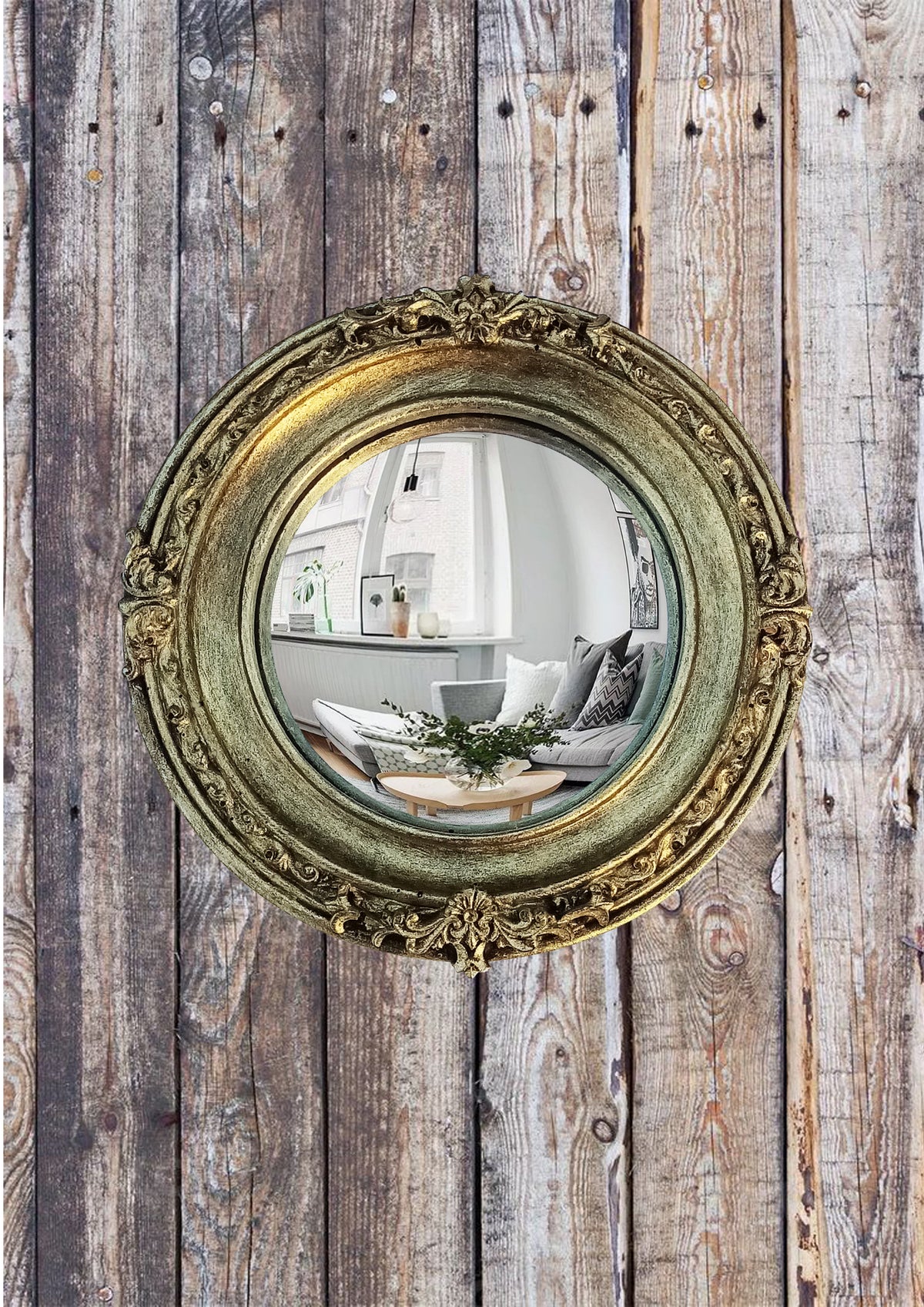 Witch's Eye Convex Mirror – Aged Brass