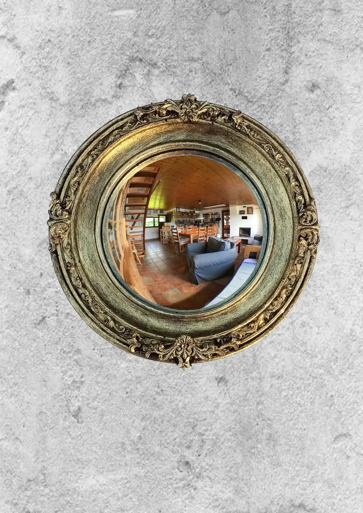 Witch's Eye Convex Mirror – Aged Brass