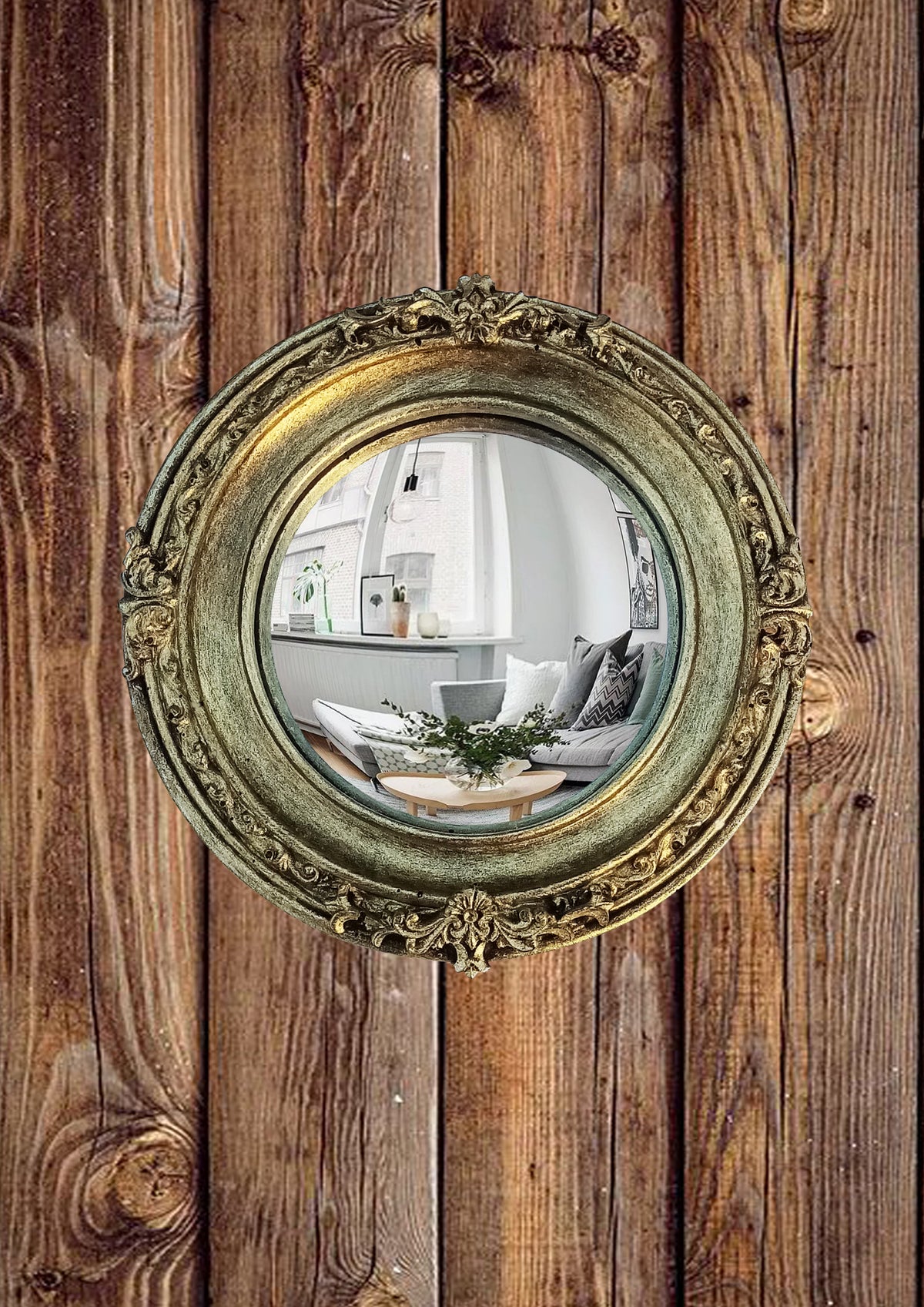 Witch's Eye Convex Mirror – Aged Brass