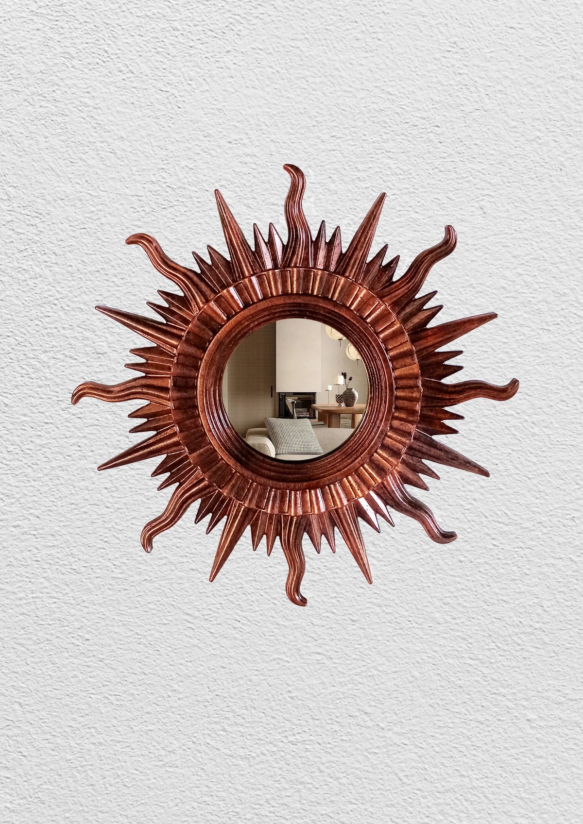 Sun Wall Mirror – Copper Bronze