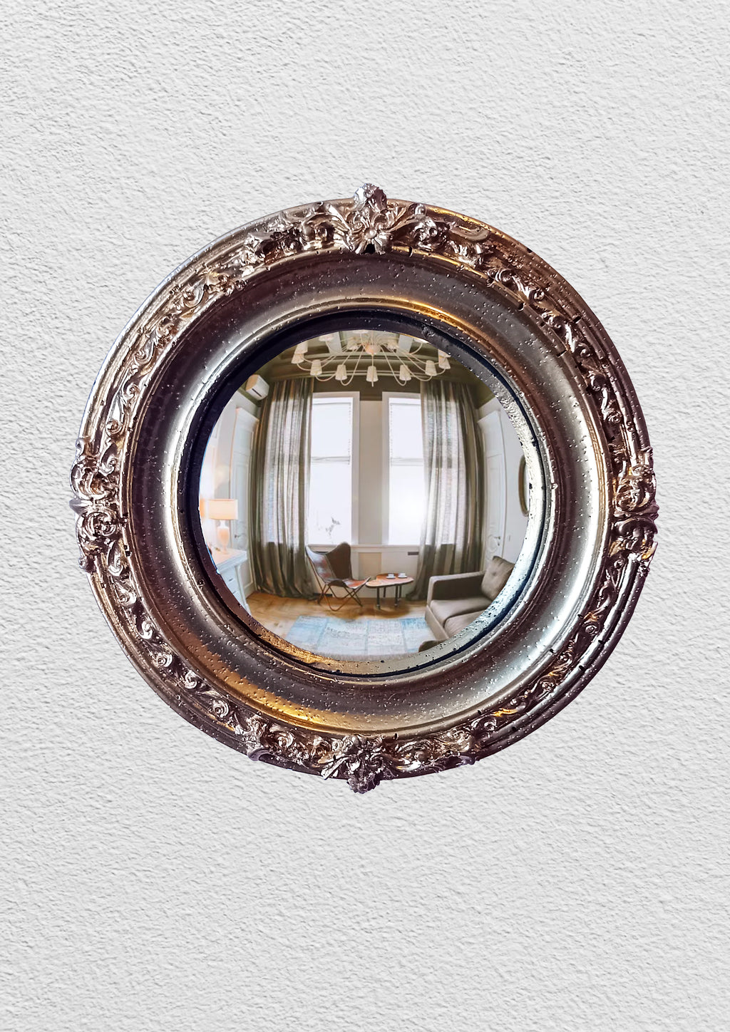 Golden Witch's Eye Convex Mirror — Mystical Gothic Wall Decor