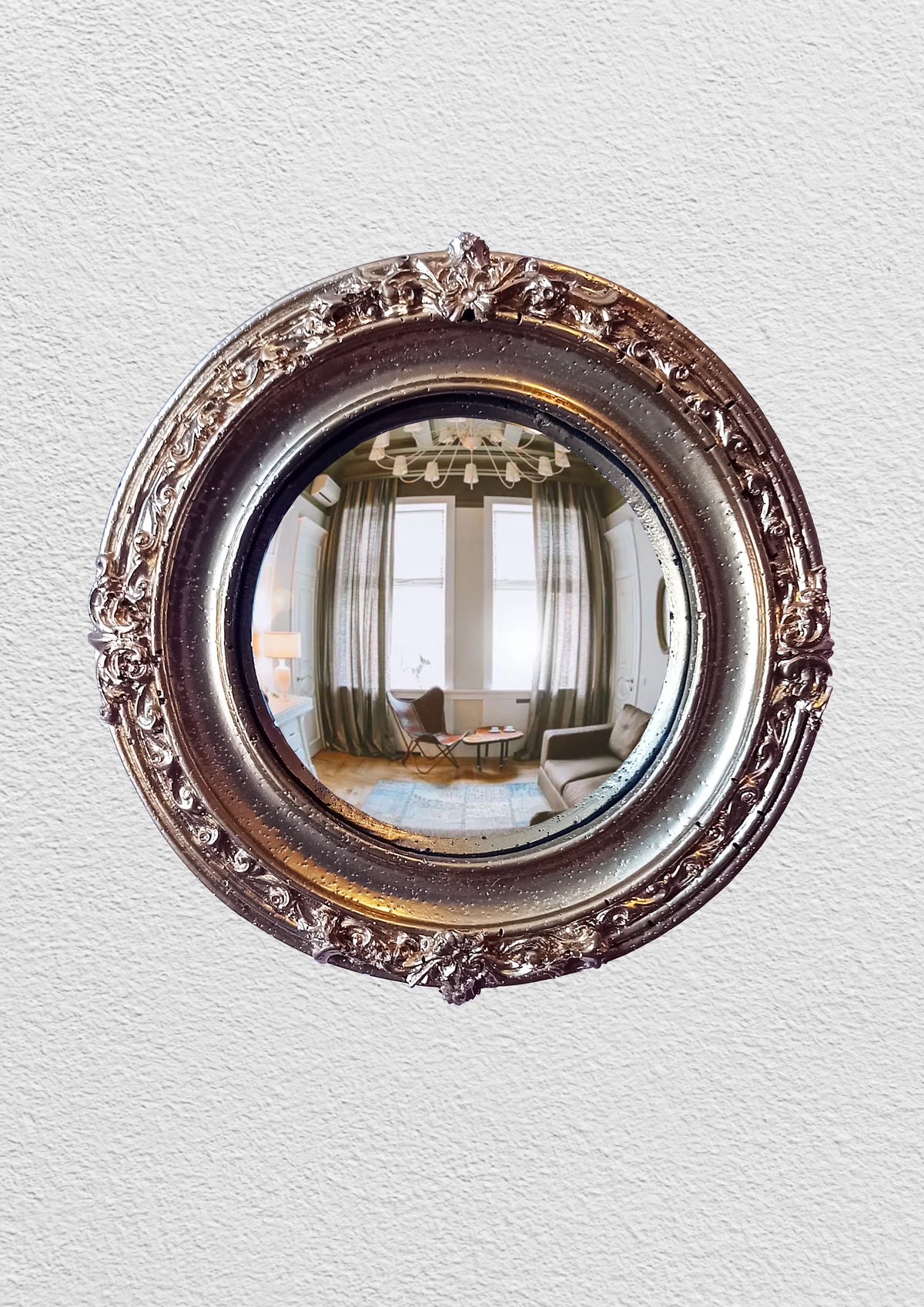 Golden Witch's Eye Convex Mirror — Mystical Gothic Wall Decor