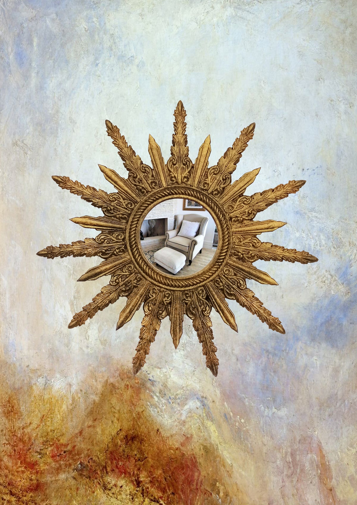 Sunburst Mirror – Antique Bronze
