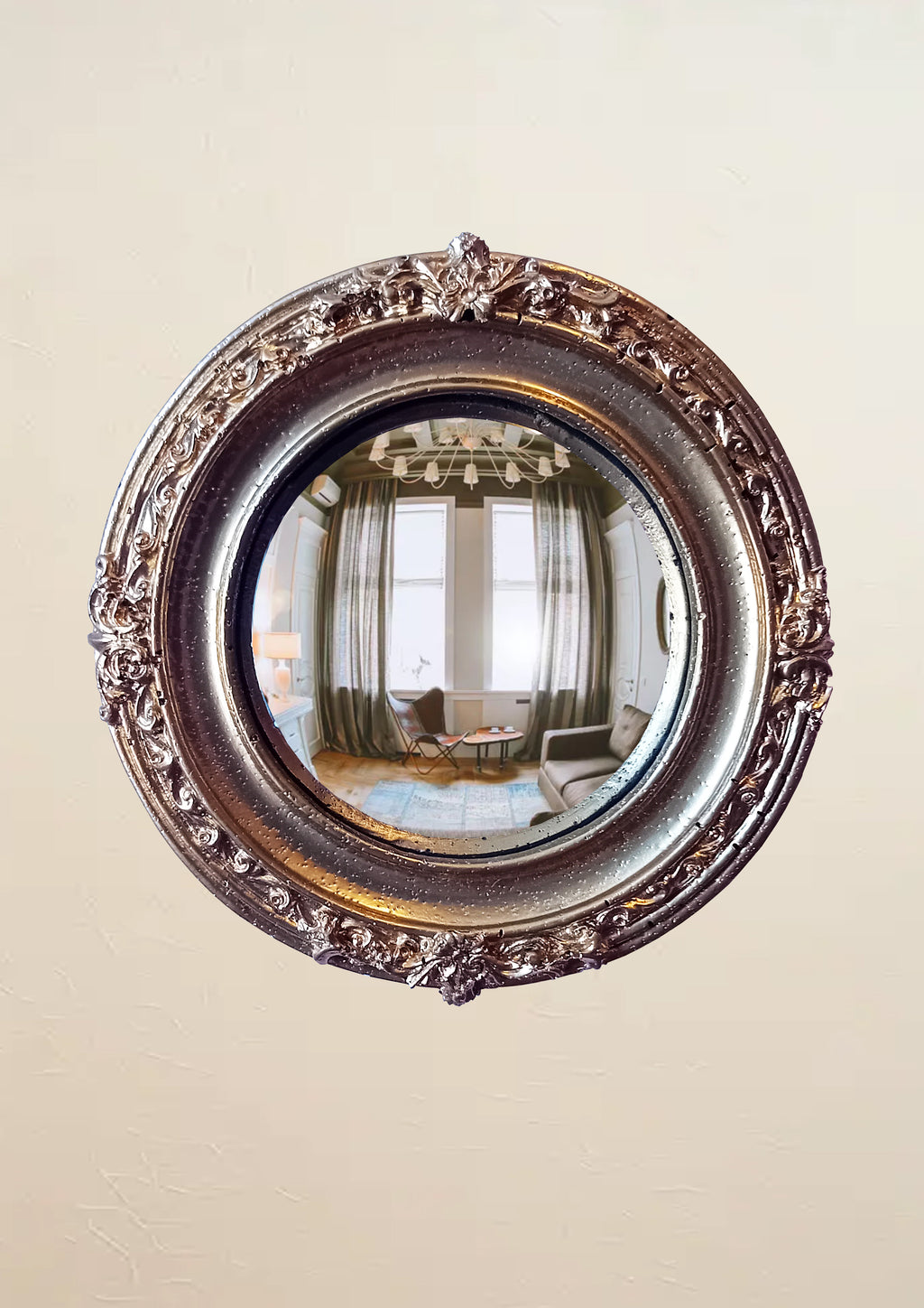 Golden Witch's Eye Convex Mirror — Mystical Gothic Wall Decor