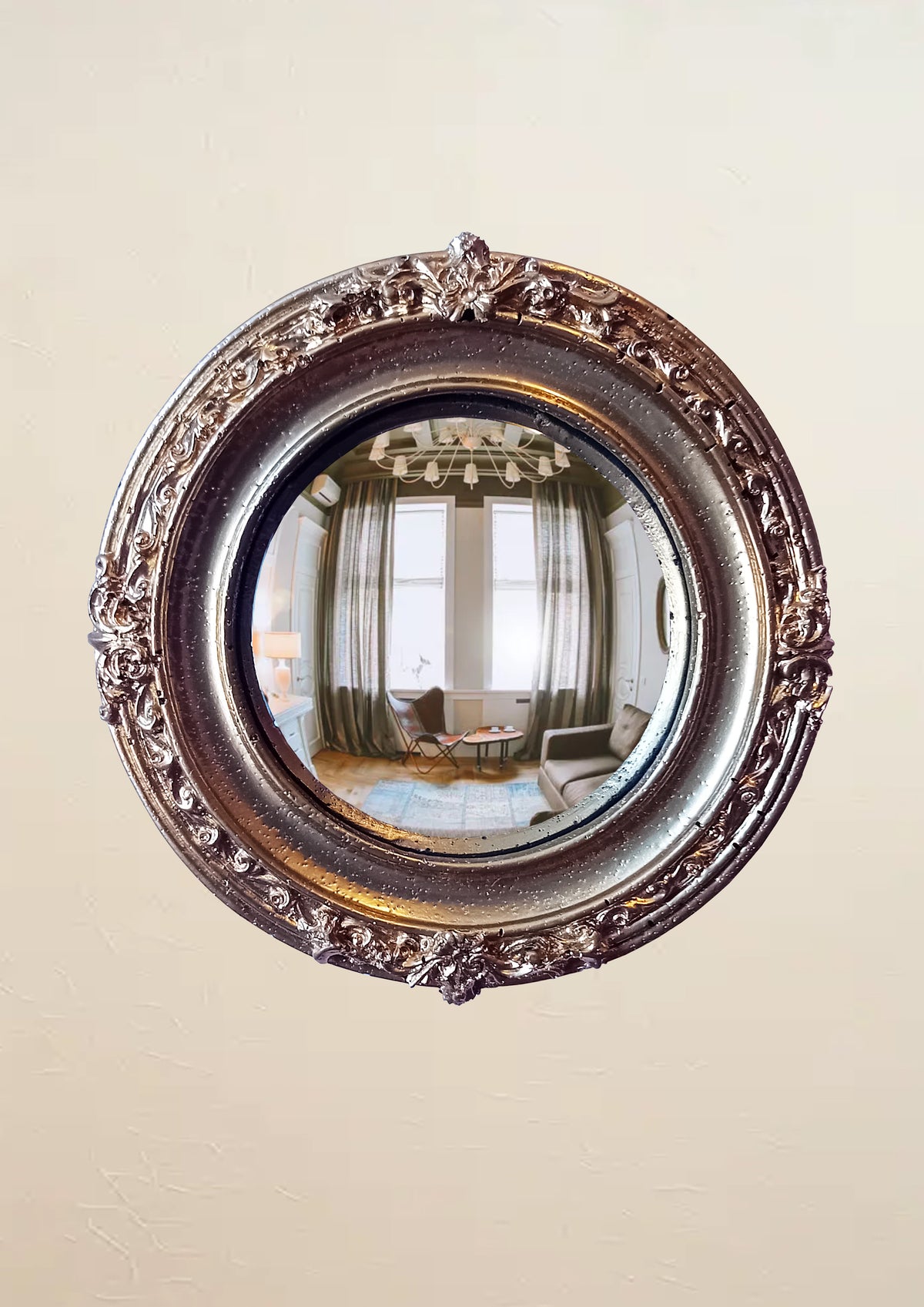 Golden Witch's Eye Convex Mirror — Mystical Gothic Wall Decor