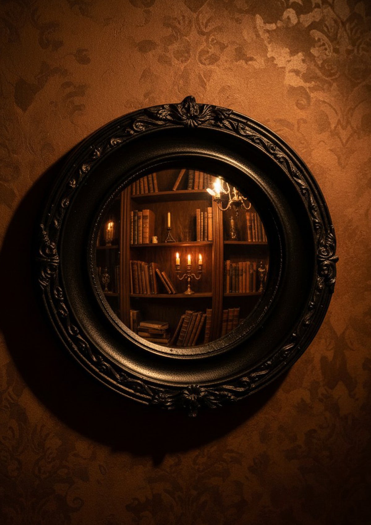 Convex Mirror "Witch's Eye" — Mystical Black Gothic Wall Decor