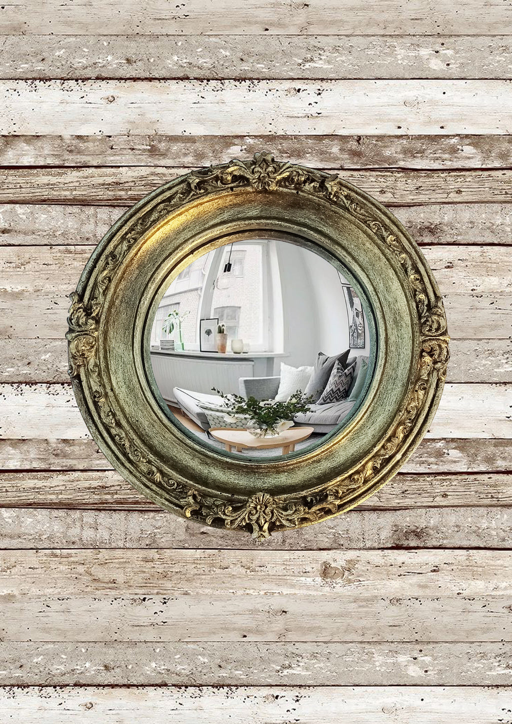 Witch's Eye Convex Mirror – Aged Brass