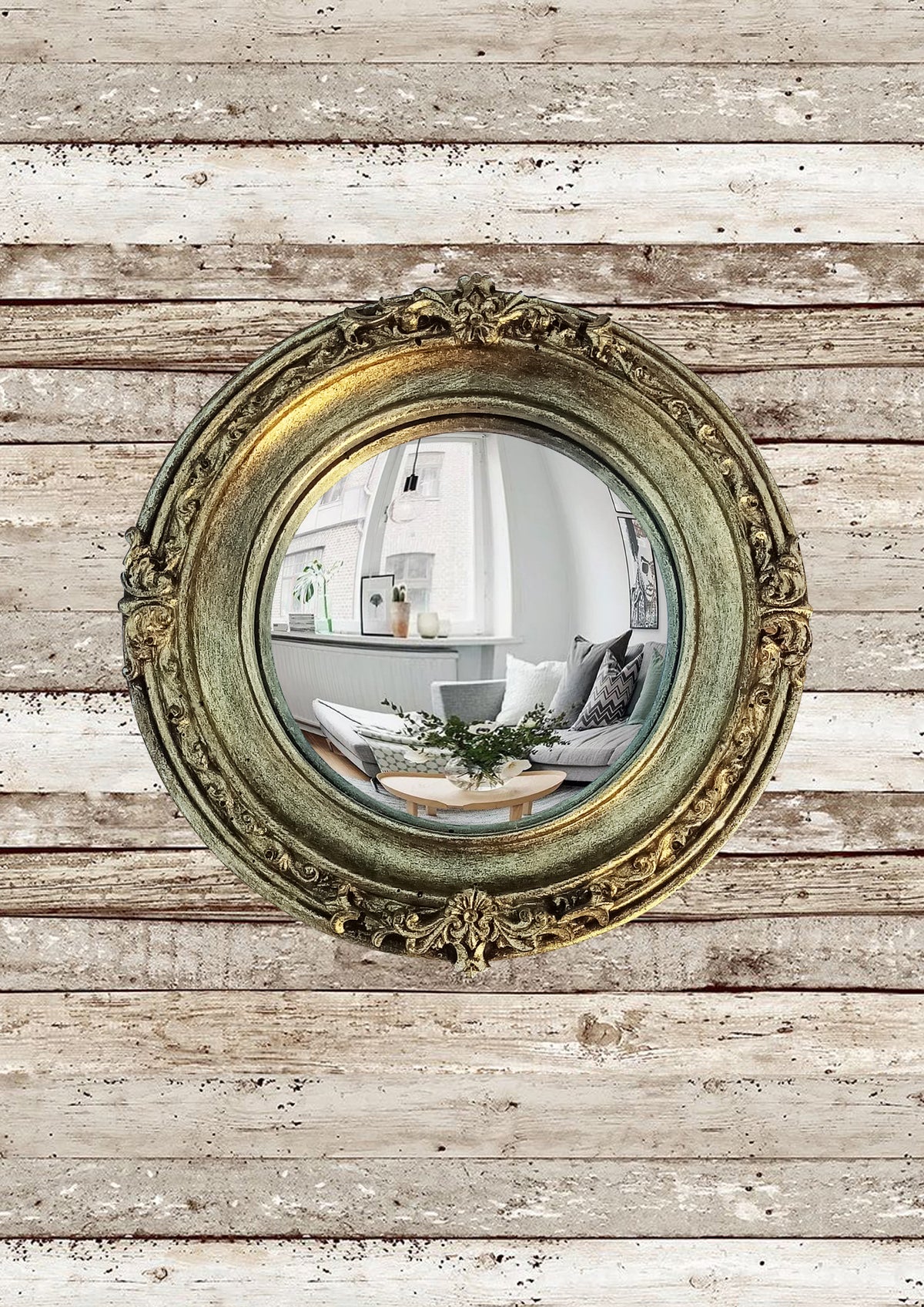 Witch's Eye Convex Mirror – Aged Brass