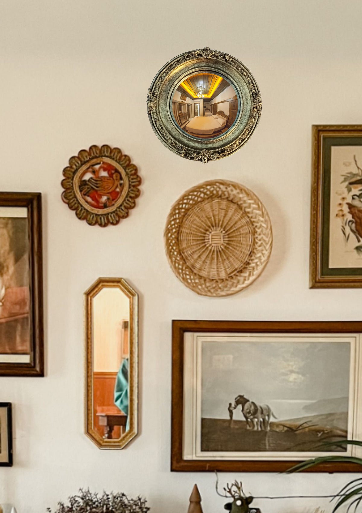 Witch's Eye Convex Mirror – Aged Brass