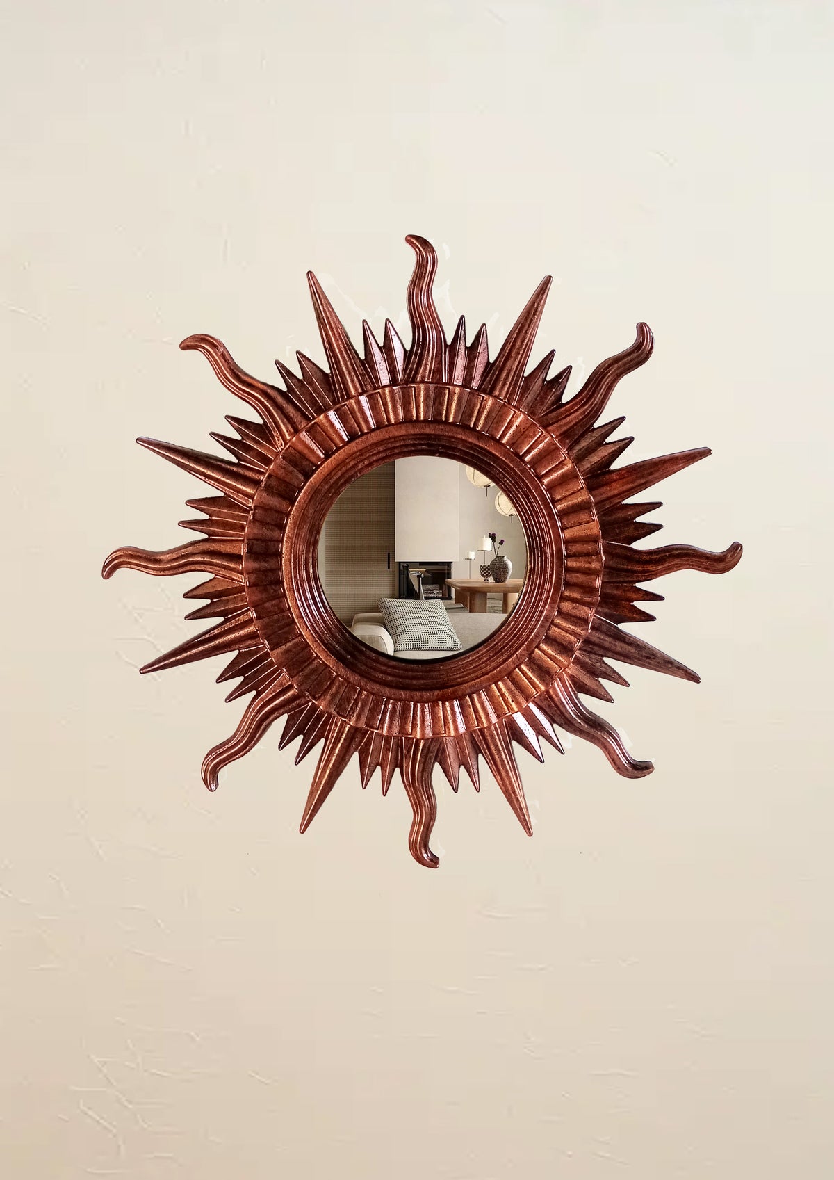 Sun Wall Mirror – Copper Bronze