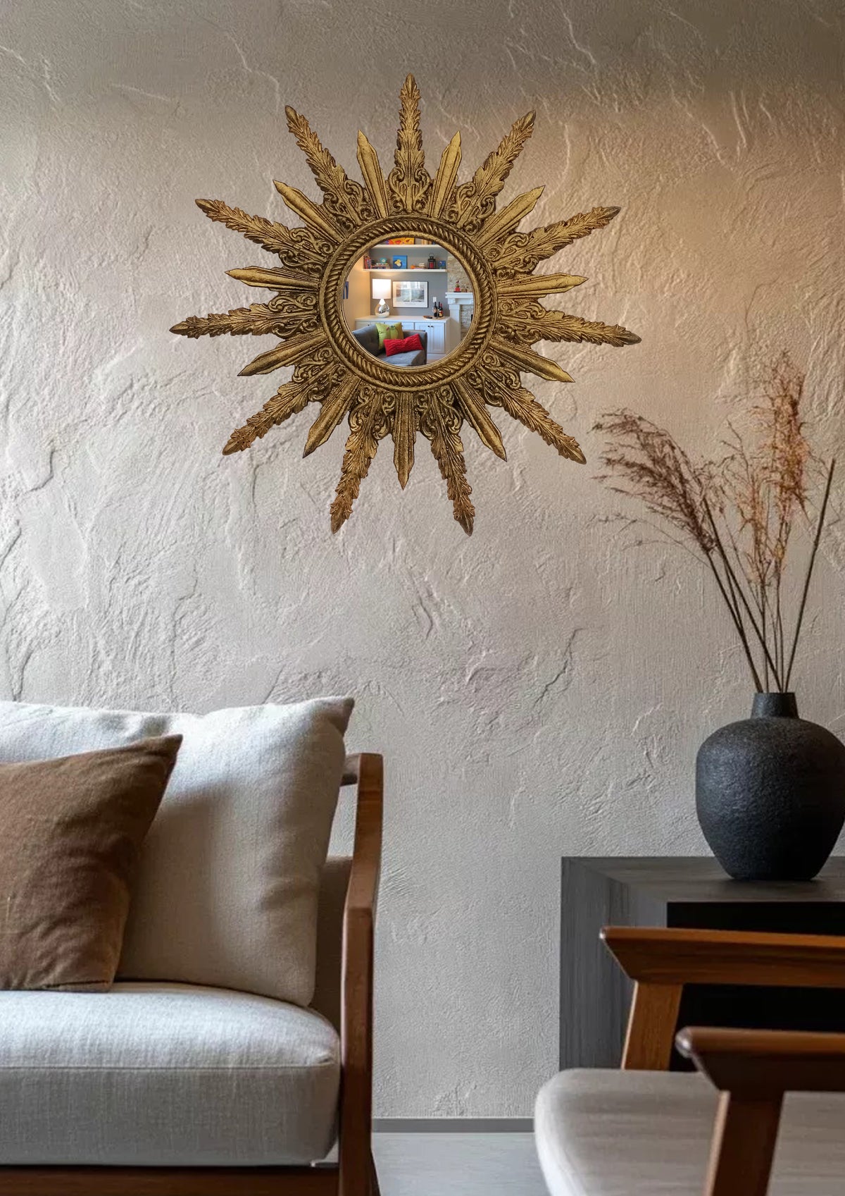 Sunburst Mirror – Antique Bronze