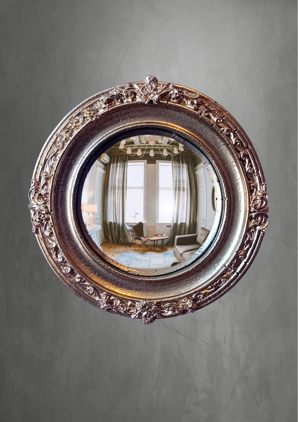 Golden Witch's Eye Convex Mirror — Mystical Gothic Wall Decor