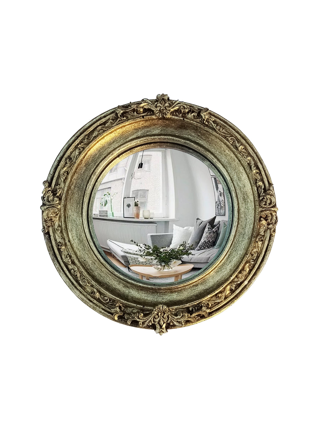 Witch's Eye Convex Mirror – Aged Brass