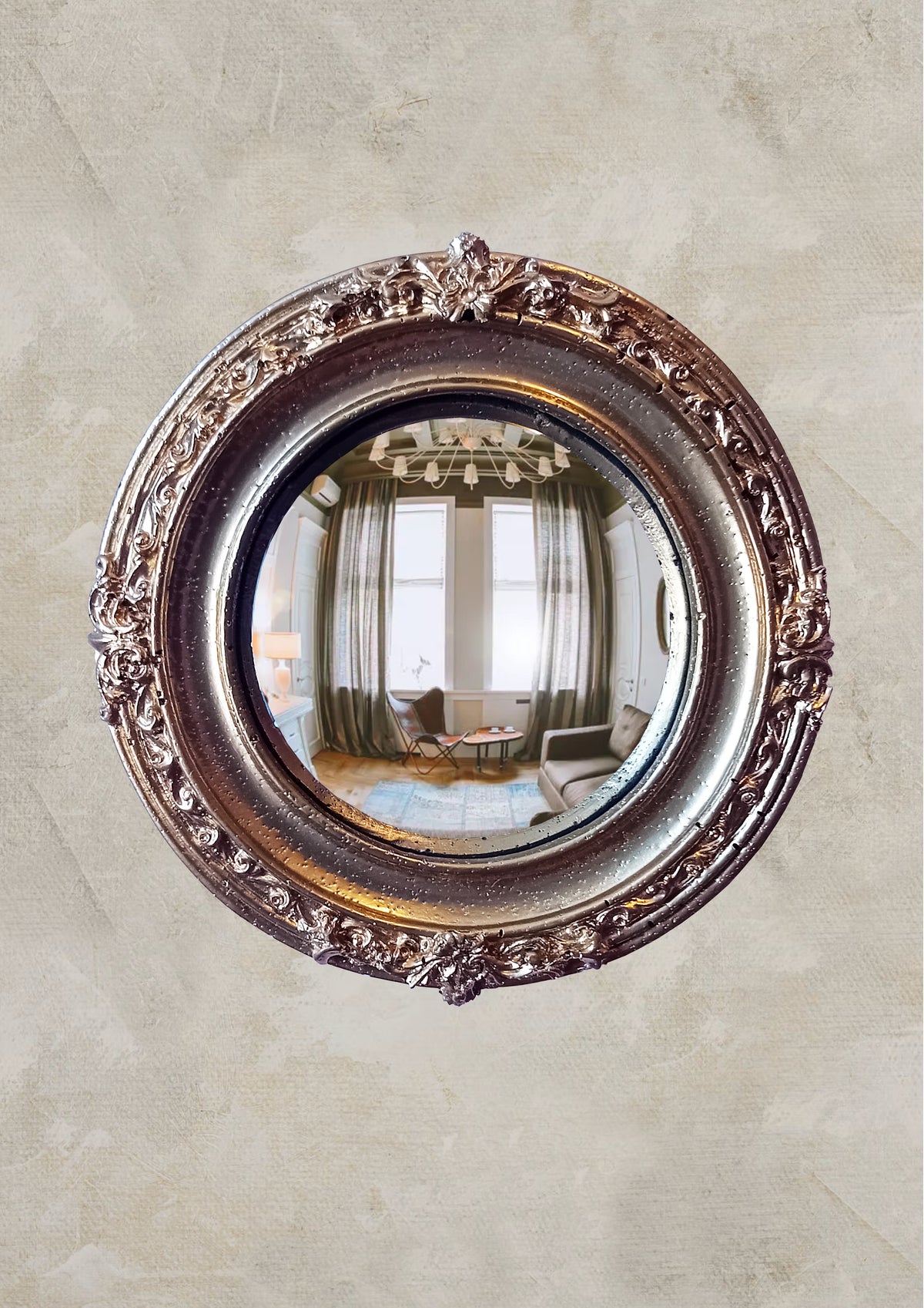 Golden Witch's Eye Convex Mirror — Mystical Gothic Wall Decor