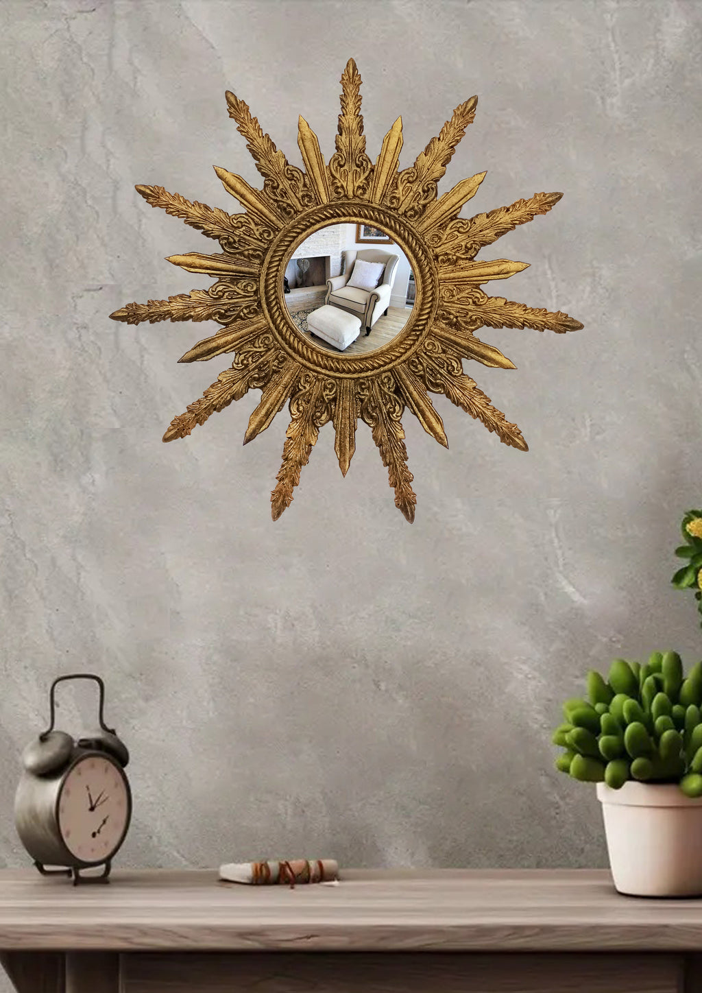 Sunburst Mirror – Antique Bronze