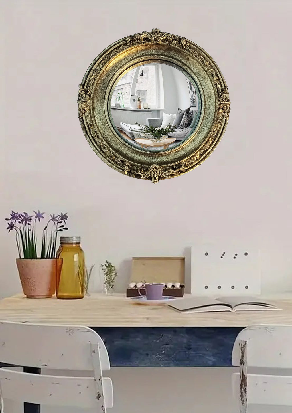 Witch's Eye Convex Mirror – Aged Brass