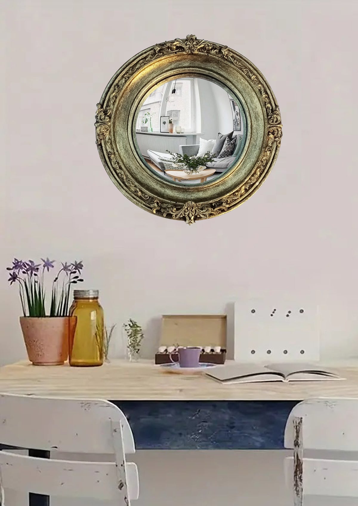 Witch's Eye Convex Mirror – Aged Brass