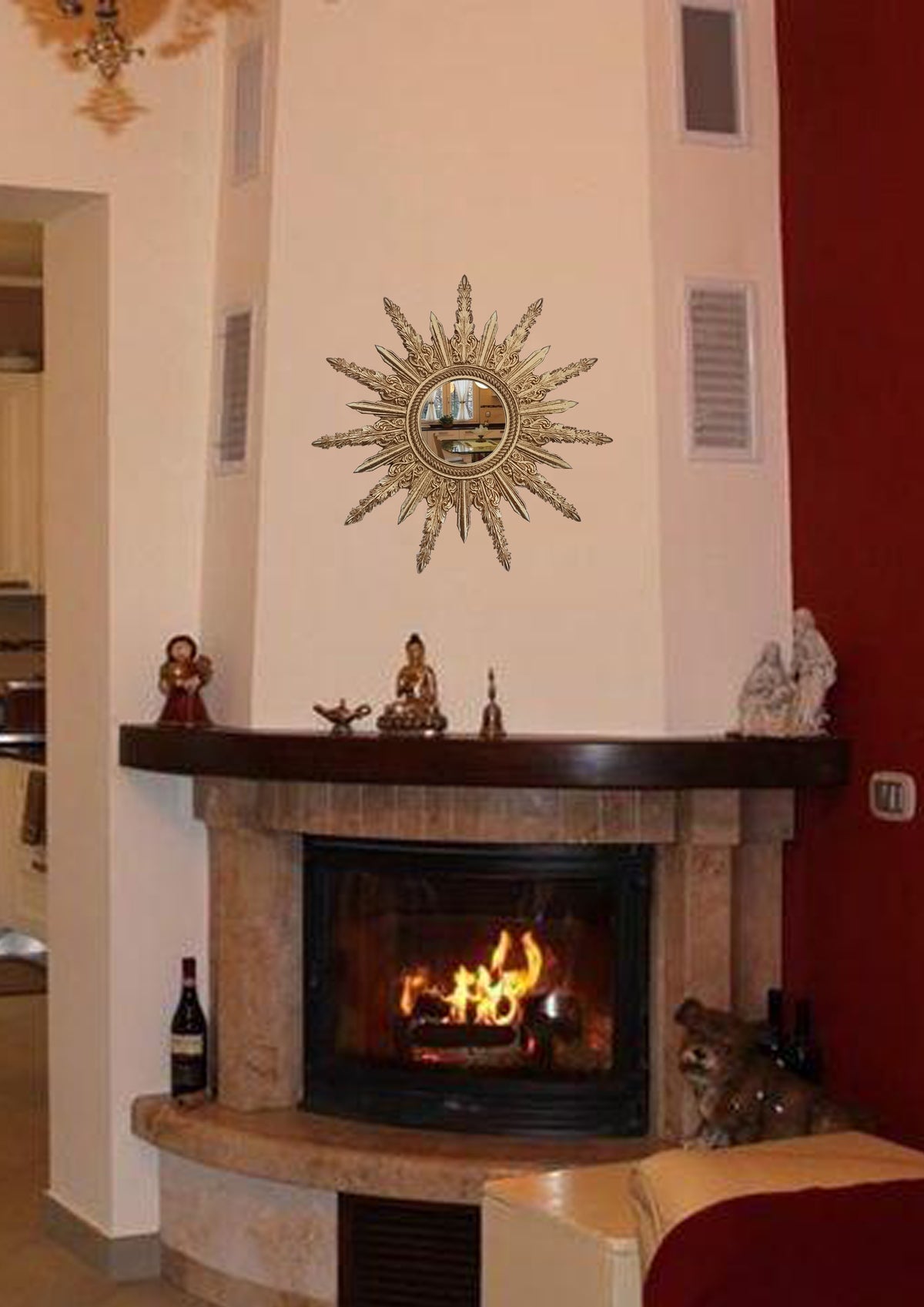Gold Sunburst Mirror – Handcrafted Vintage Wall Décor