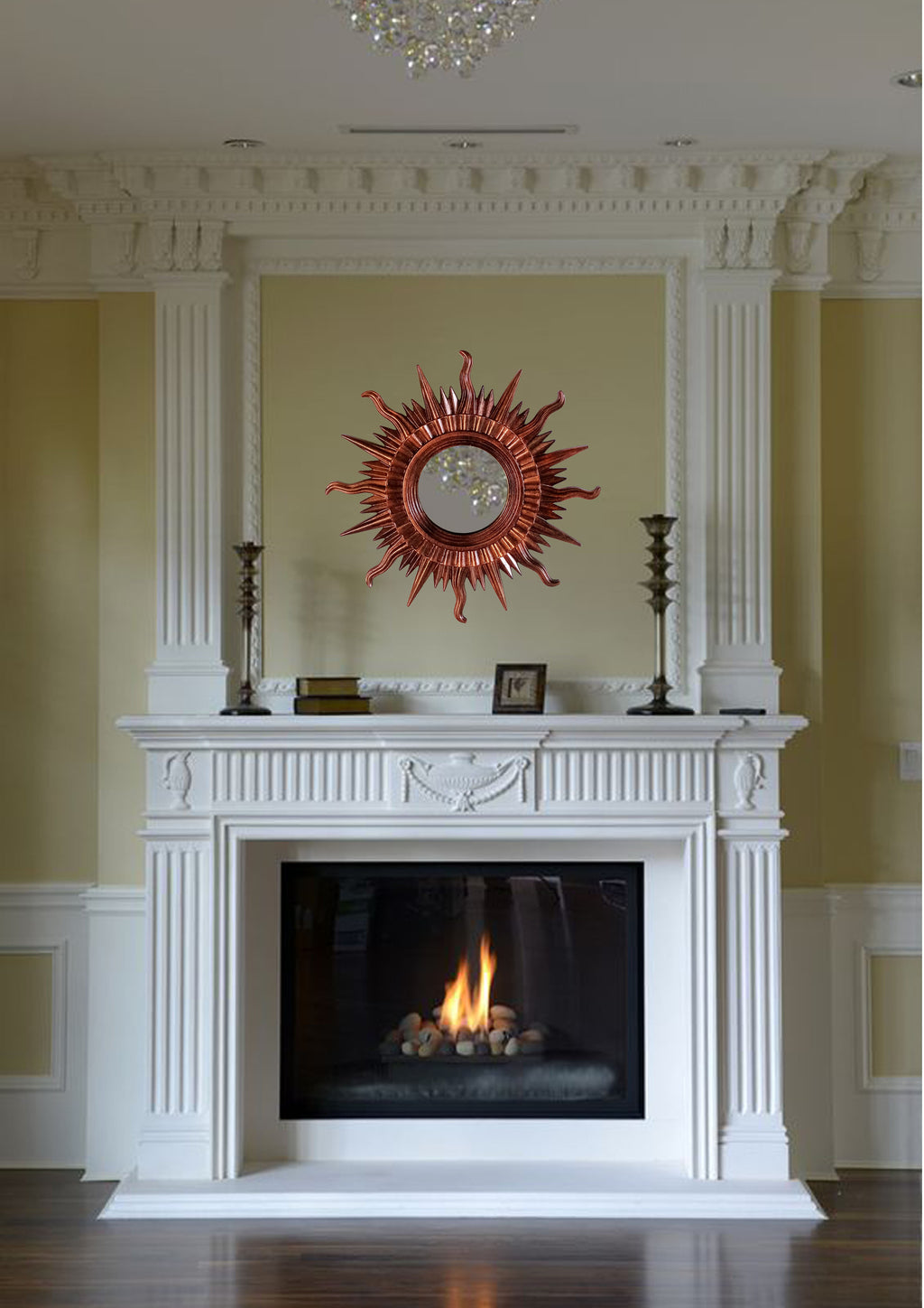 Sun Wall Mirror – Copper Bronze