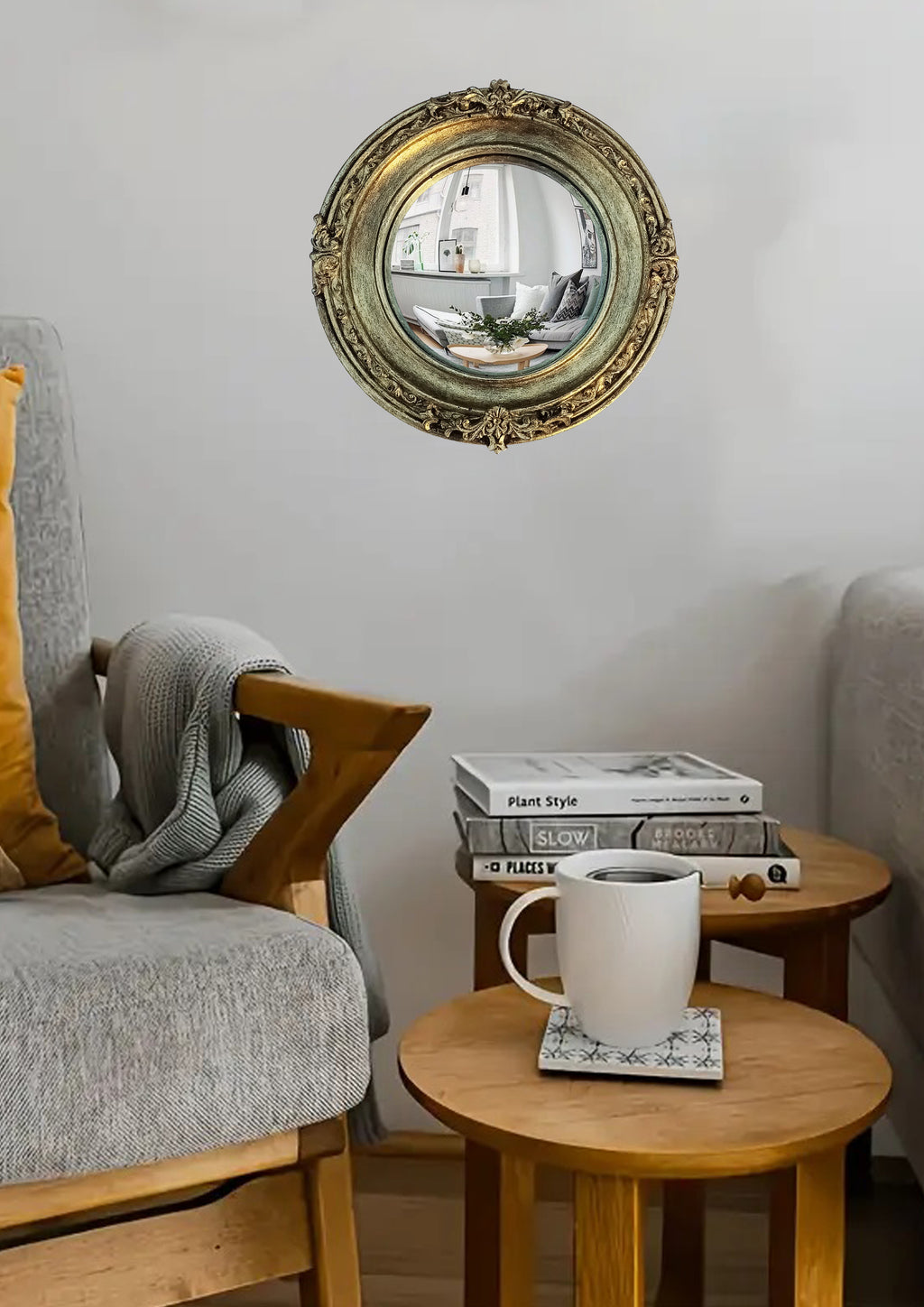 Witch's Eye Convex Mirror – Aged Brass