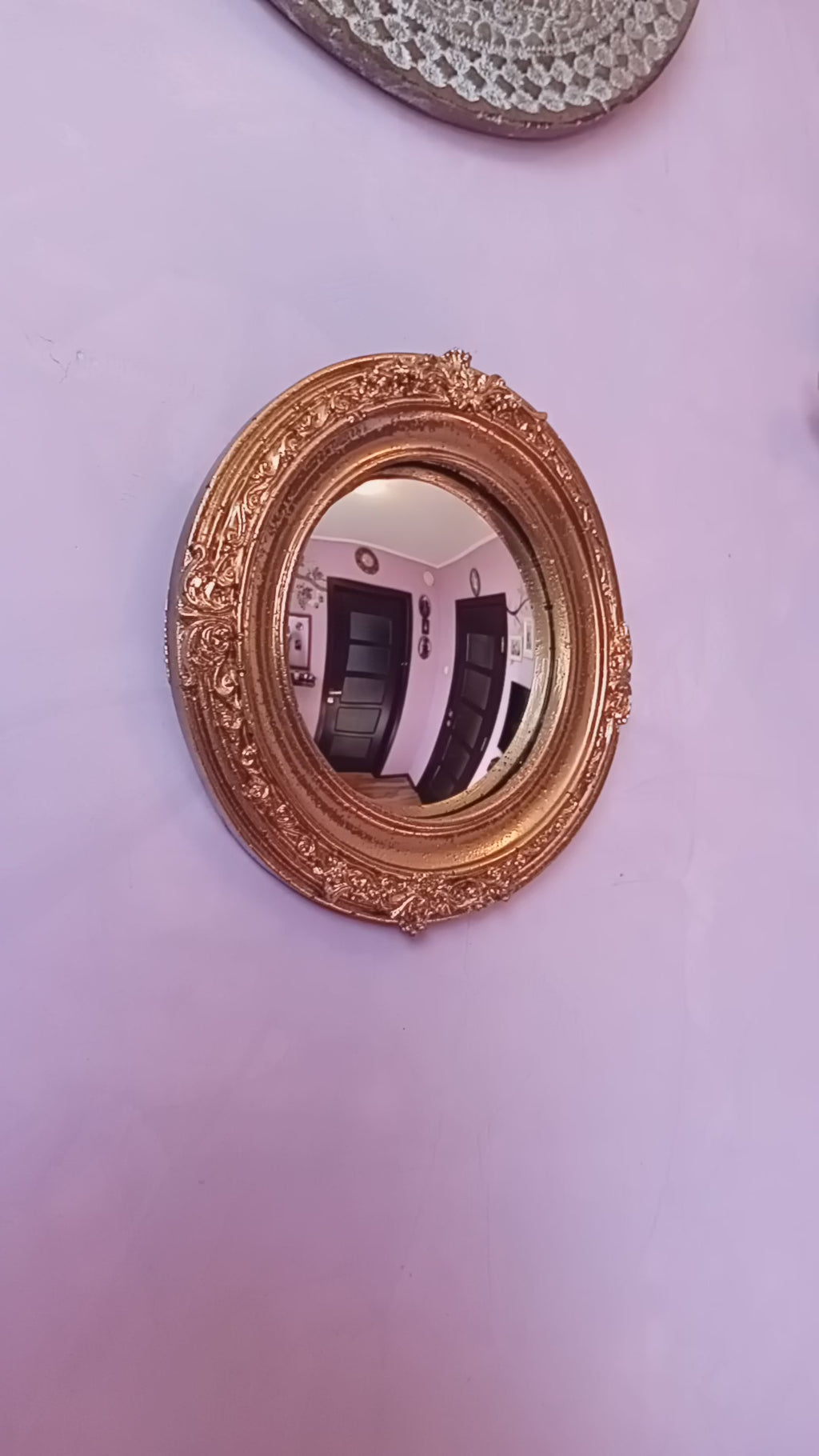 Golden Witch's Eye Convex Mirror — Mystical Gothic Wall Decor