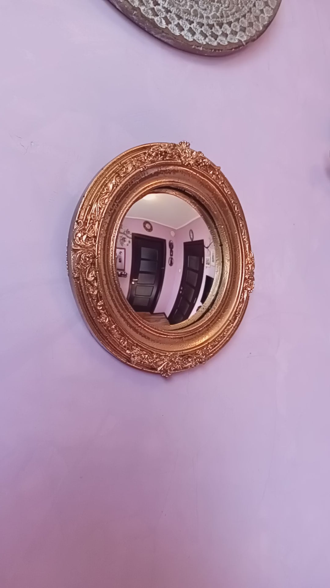 Golden Witch's Eye Convex Mirror — Mystical Gothic Wall Decor