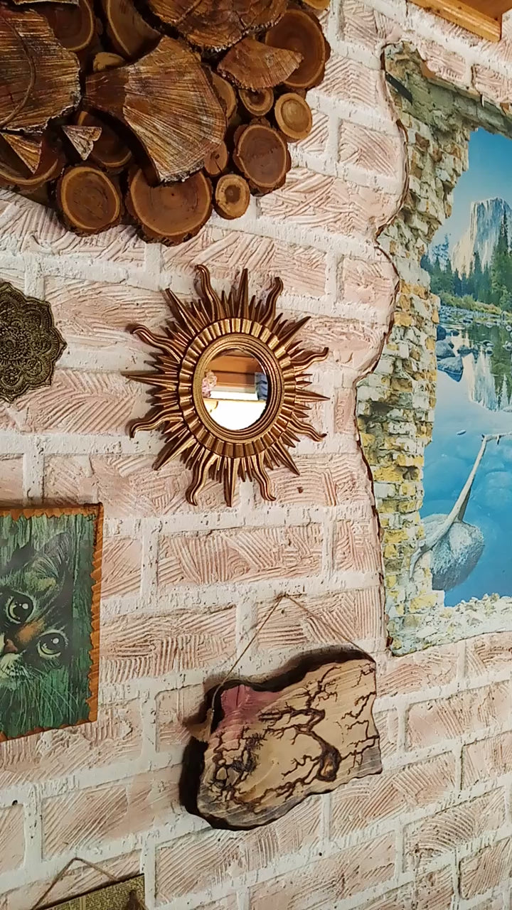 Sun Wall Mirror – Gold Art Deco